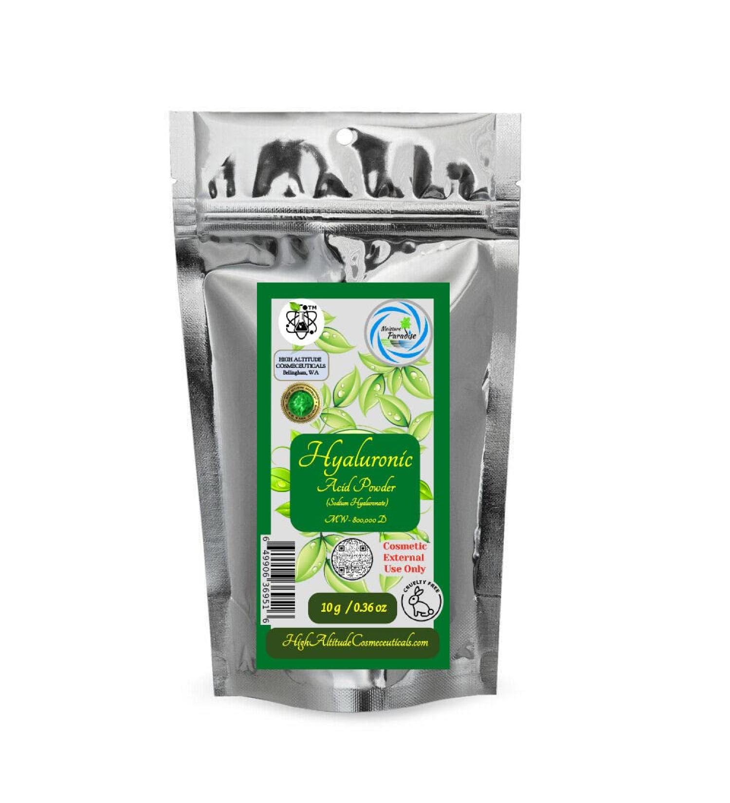 10g MOISTURE PARADISE Hyaluronic Acid Powder - Low Molecular Weight Sodium Hyaluronate for Hydrating & Moisturizing Serums - International Shipping Available - Buy Online on GoSupps.com
