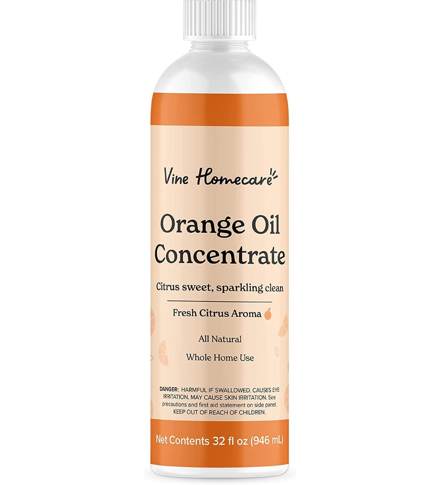 Orange Oil Concentrate - All-Natural D-Limonene Cleaning Solution | Eco-Friendly 32 OZ | Cold-Pressed Orange Peels for Whole Home Use - Buy Online on GoSupps.com