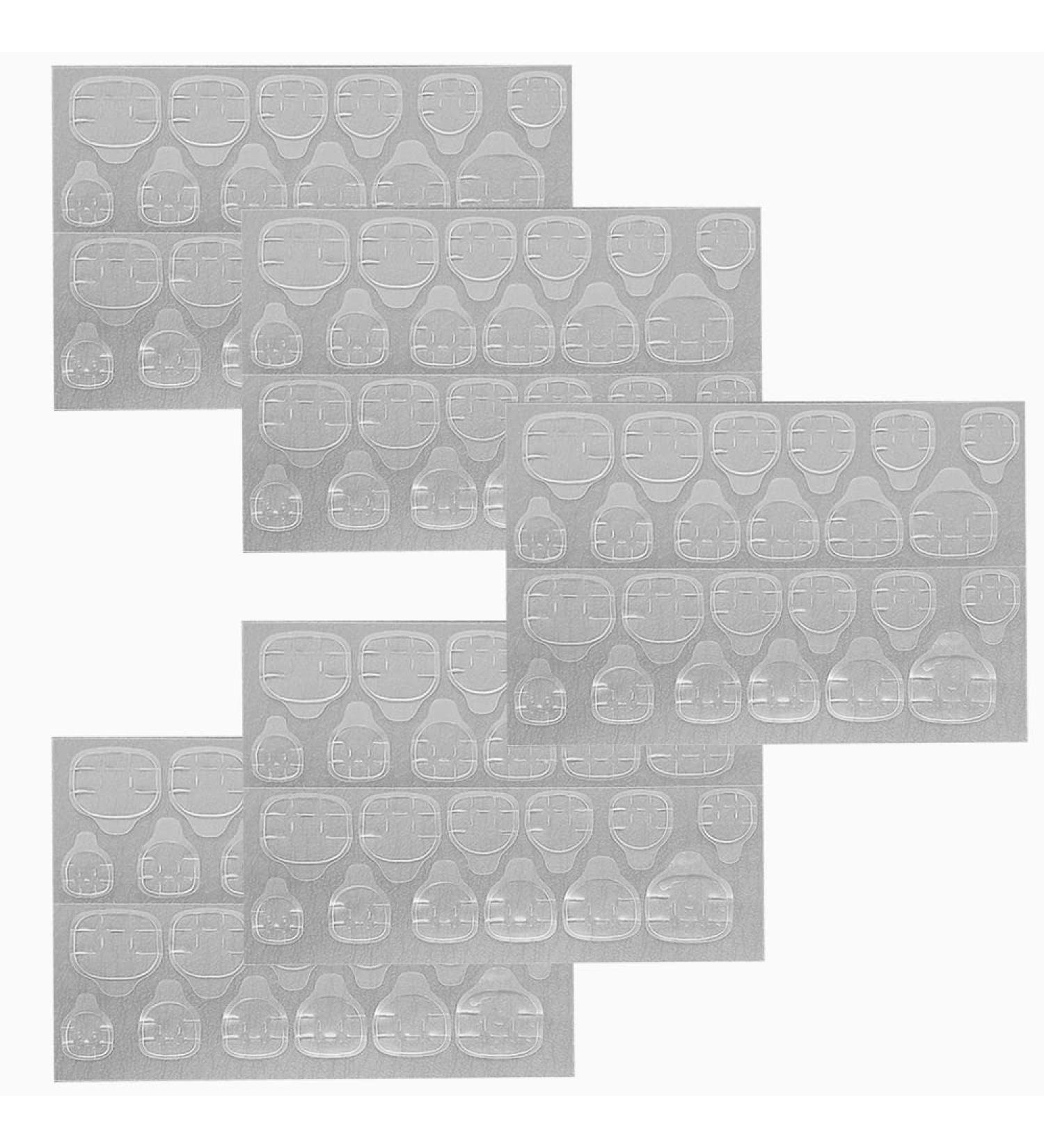 Double Sided Nail Glue Stickers - 5 Transparent Adhesive Pads for Fake Nails - Buy Online on GoSupps.com
