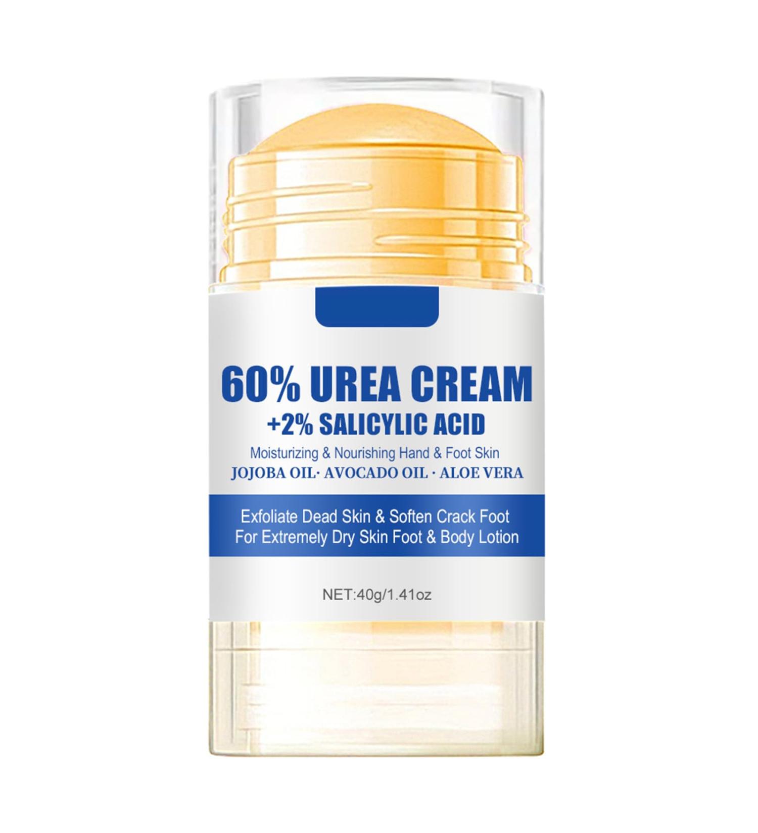 60% Urea & 2% Salicylic Acid Foot Cream - Deep Moisturizer for Dry Cracked Skin on Feet Knees Elbows & Hands - Exfoliates & Nourishes for Soft Smooth Skin - Unisex 1.41oz - Buy Online on GoSupps.com