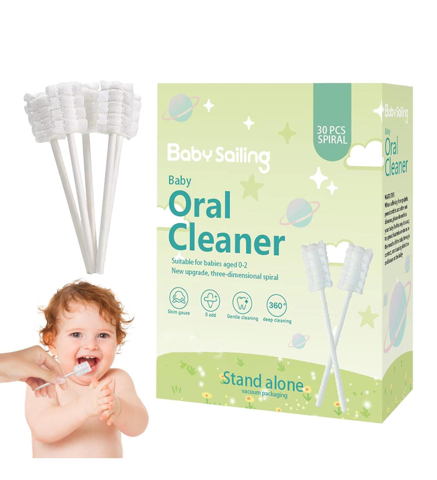 FACYNDE Mund Cleaner for Newborns Tongue Cleaner Toothbrush with Paper Handle | 30 Pieces Box for Home Travel & Outdoors - Buy Online on GoSupps.com