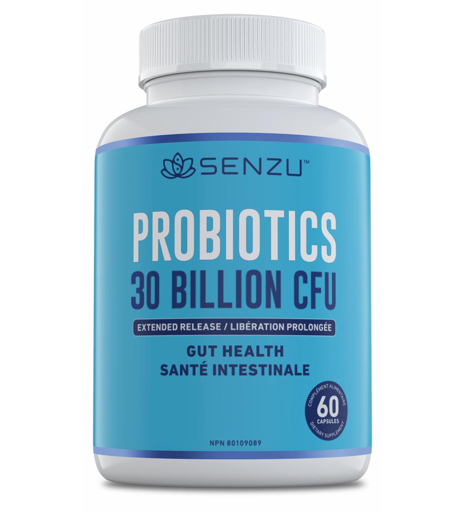 30 Billion Probiotic Supplement I Gut Health & Digestive Support I Bloating Relief for Men & Women I for Immunity I 60 Capsules- Made in Canada - Buy Online on GoSupps.com