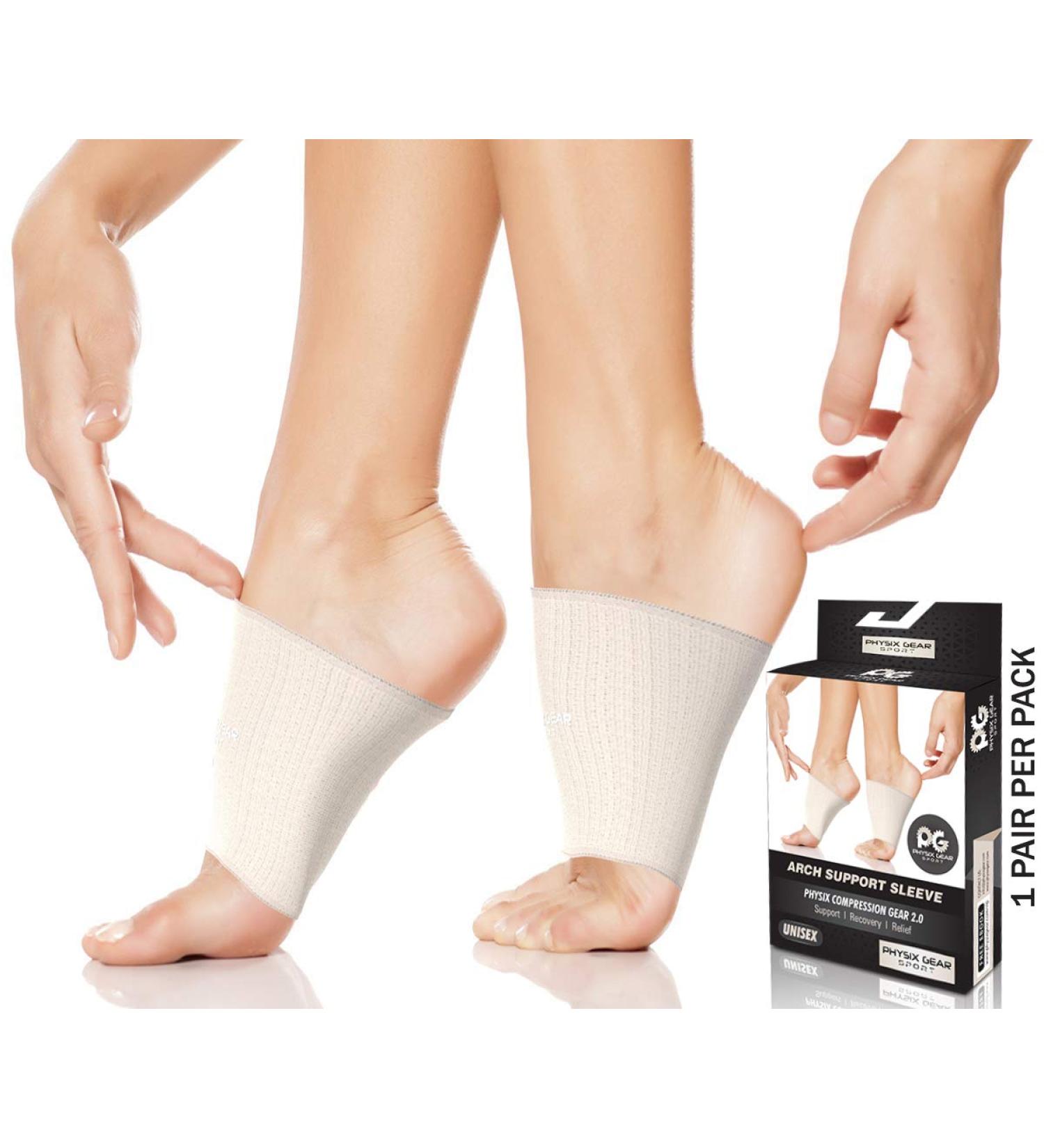 Physix Gear Foot Bandage - Immediate Pain Relief for Flat Feet Heel Spur & Plantar Fasciitis | Supportive Flat Foot Brace - Buy Online on GoSupps.com