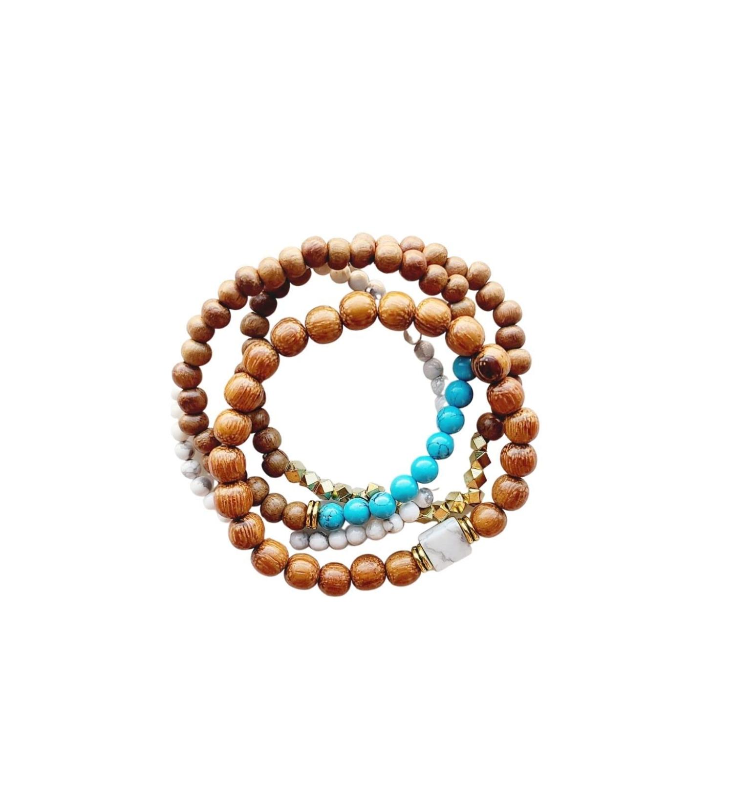 Kumi Essential Oil Beaded Bracelet - Women's Anxiety Gemstone Jewelry - Tranquility Diffuser Stack Gifts for Women - Buy Online on GoSupps.com