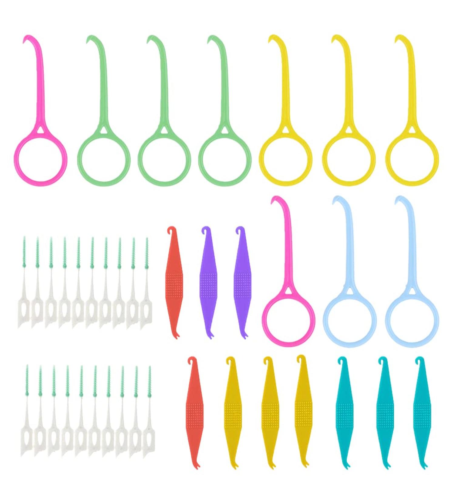 40 pcs Aligner Removal Tool + Interdental Brush + Hygienic Grabber for Invisible Braces | Dental Kit with Rubber Band Placer & Silicone Pick - Buy Online on GoSupps.com