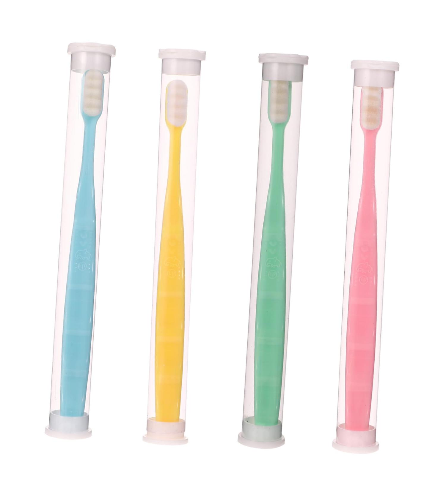 Buy Minkissy 4-Piece Micro Toothbrush Set for Kids & Adults - Travel-Friendly Manual Tooth Cleaning Tools | International Shipping Available - Buy Online on GoSupps.com