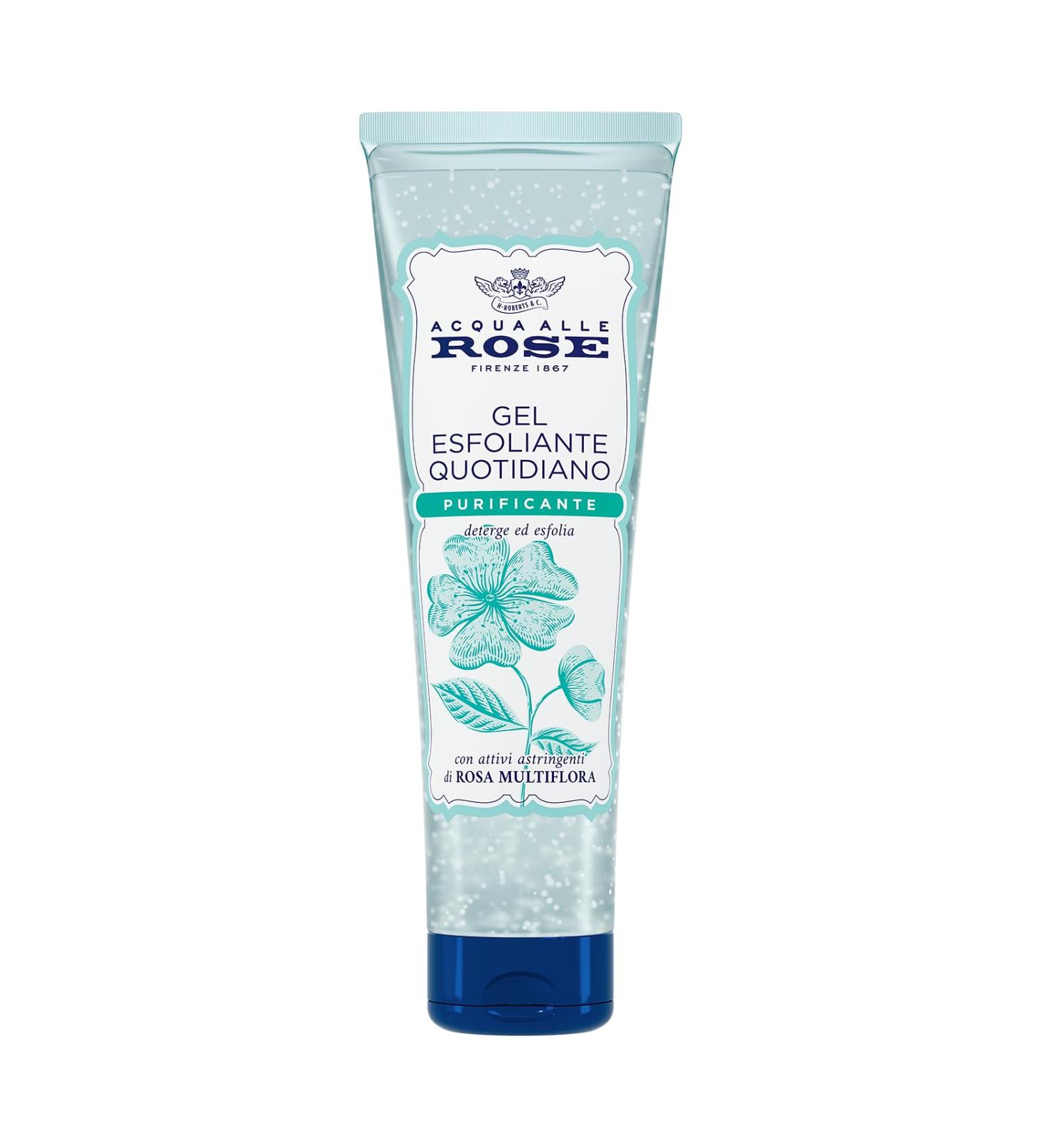 Acqua alle Rose Acqua alle Rose Purifying Daily Exfoliating Gel for Normal Combination or Oily Skin Gentle Facial Scrub with Active Ingredients of Rose Multiflora Cleanses Exfoliates and Purifies 150 ml