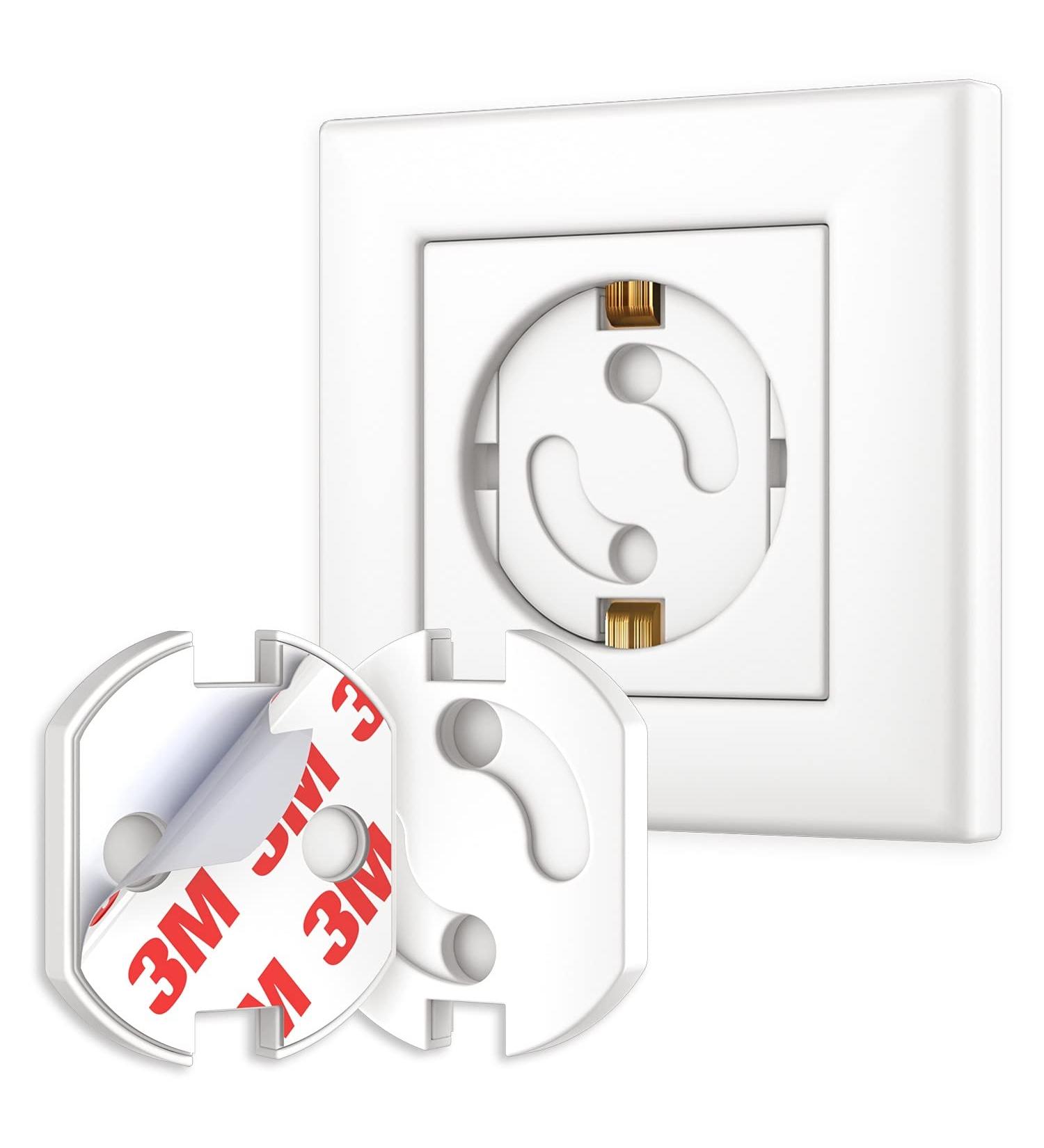 Septeteamay 30 PCs Child Protection Sockets - Safe Socket Locks with 3M Adhesive for Baby Safety - White - Buy Online on GoSupps.com