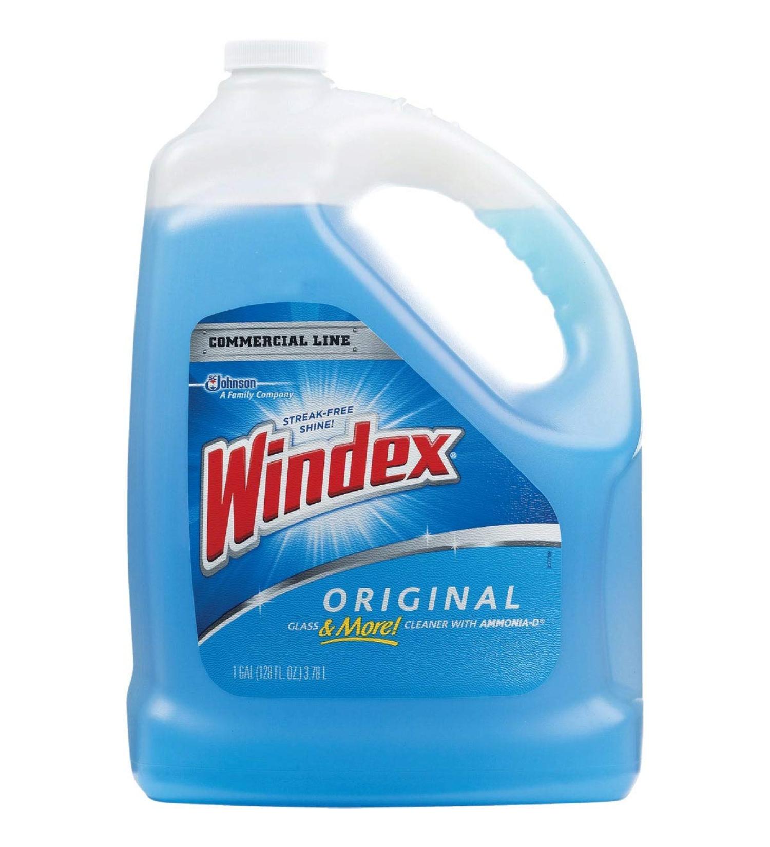 Windex Glass Cleaner Refill 1 Gallon Original Blue Formula Bundled with a PD Ship Safe Bag