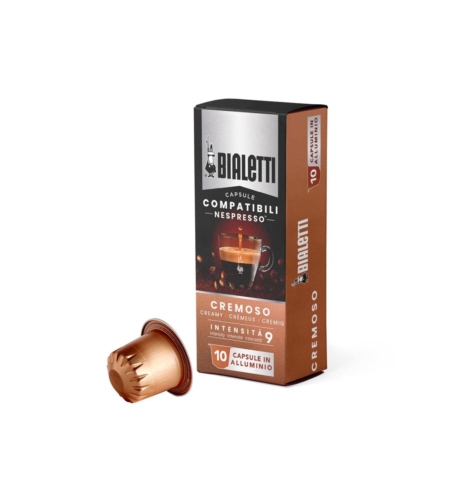 Bialetti Bialetti Nespresso-compatible capsules creamy taste (intensity 9) pack of 10 aluminum capsules 0.80 kg 1.00 ml - Buy Online on GoSupps.com