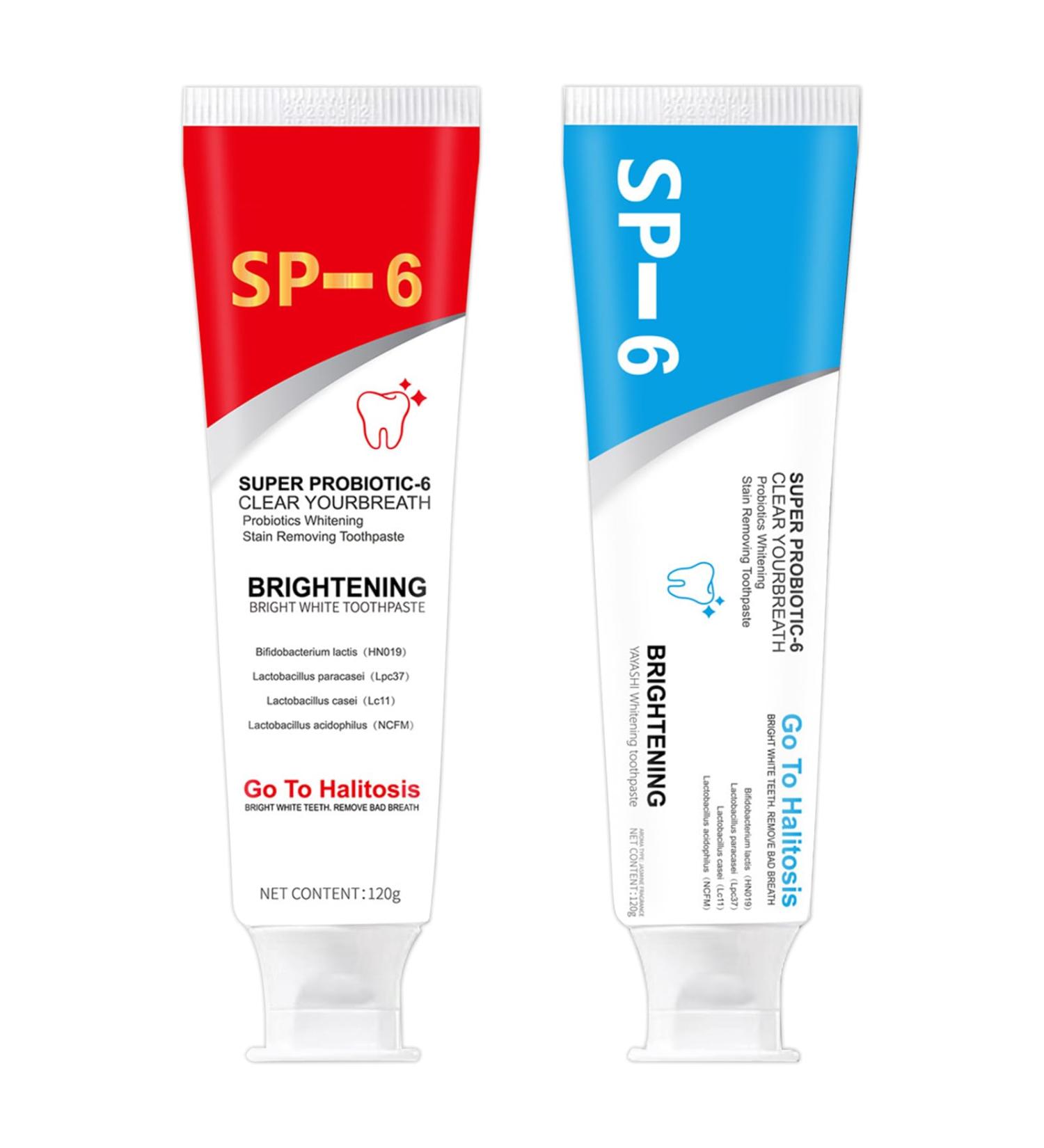 2 Pcs Sp-6 Fresh Breath Toothpaste Sp-6 Toothpaste Probiotic Toothpaste Sp-6 Toothpaste Sp-6 Ultra Whitening Sp-6 Toothpaste Sp-6 Fresh Breath Toothpaste Probiotic Toothpaste Sp-6 - Buy Online on GoSupps.com