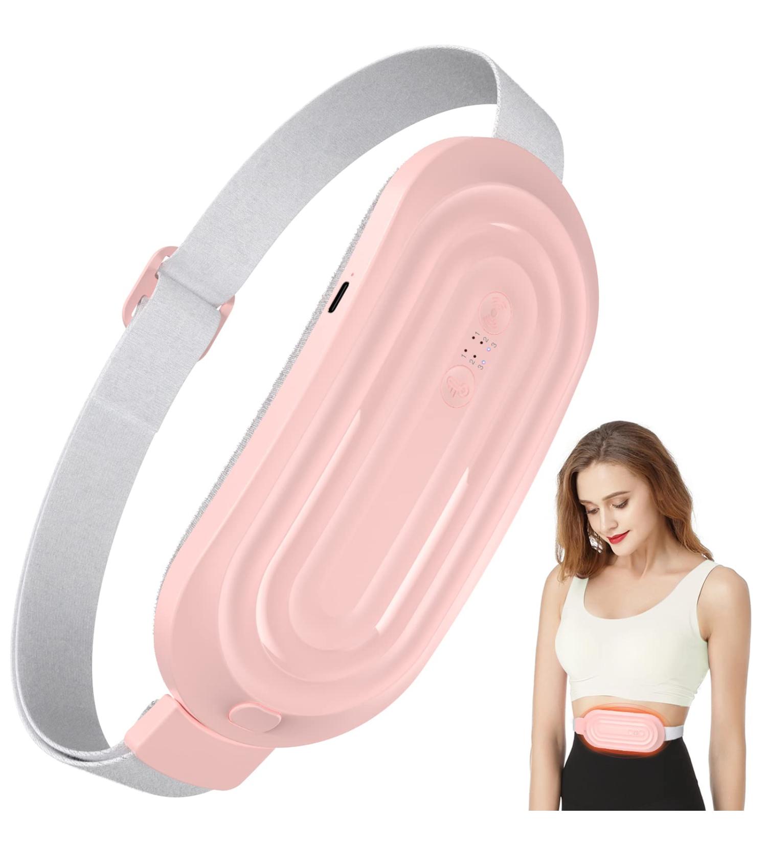 Menstrual Heat Belt Wireless Period Heat Belt with Vibration Massage 3 Seconds