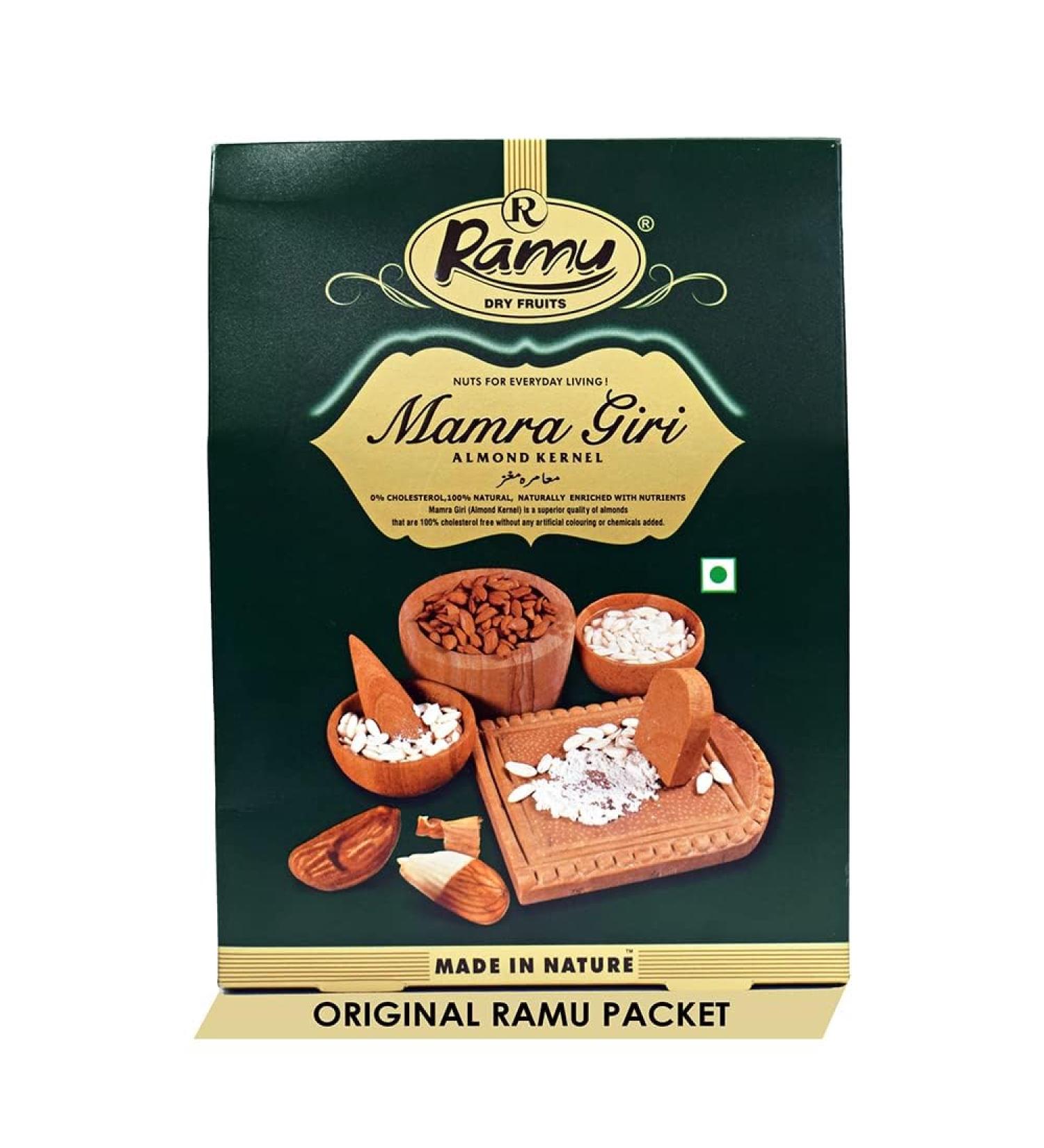 Ramu Afghani Almond Giri (Mamra Badam) - Big Size 250g - Buy Online on GoSupps.com