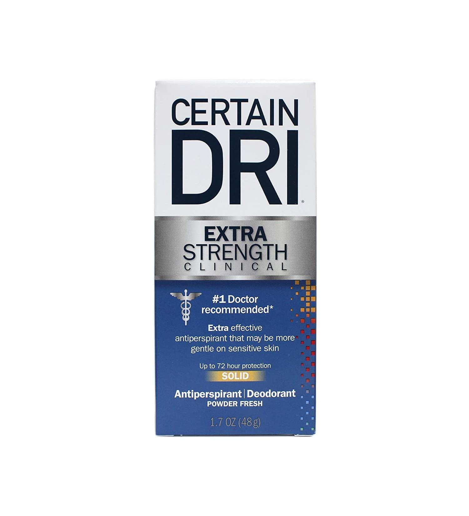 CERTAIN DRI Anti-Perspirant Solid 1.7 oz - Pack of 6 | Long-lasting Protection - Buy Online on GoSupps.com