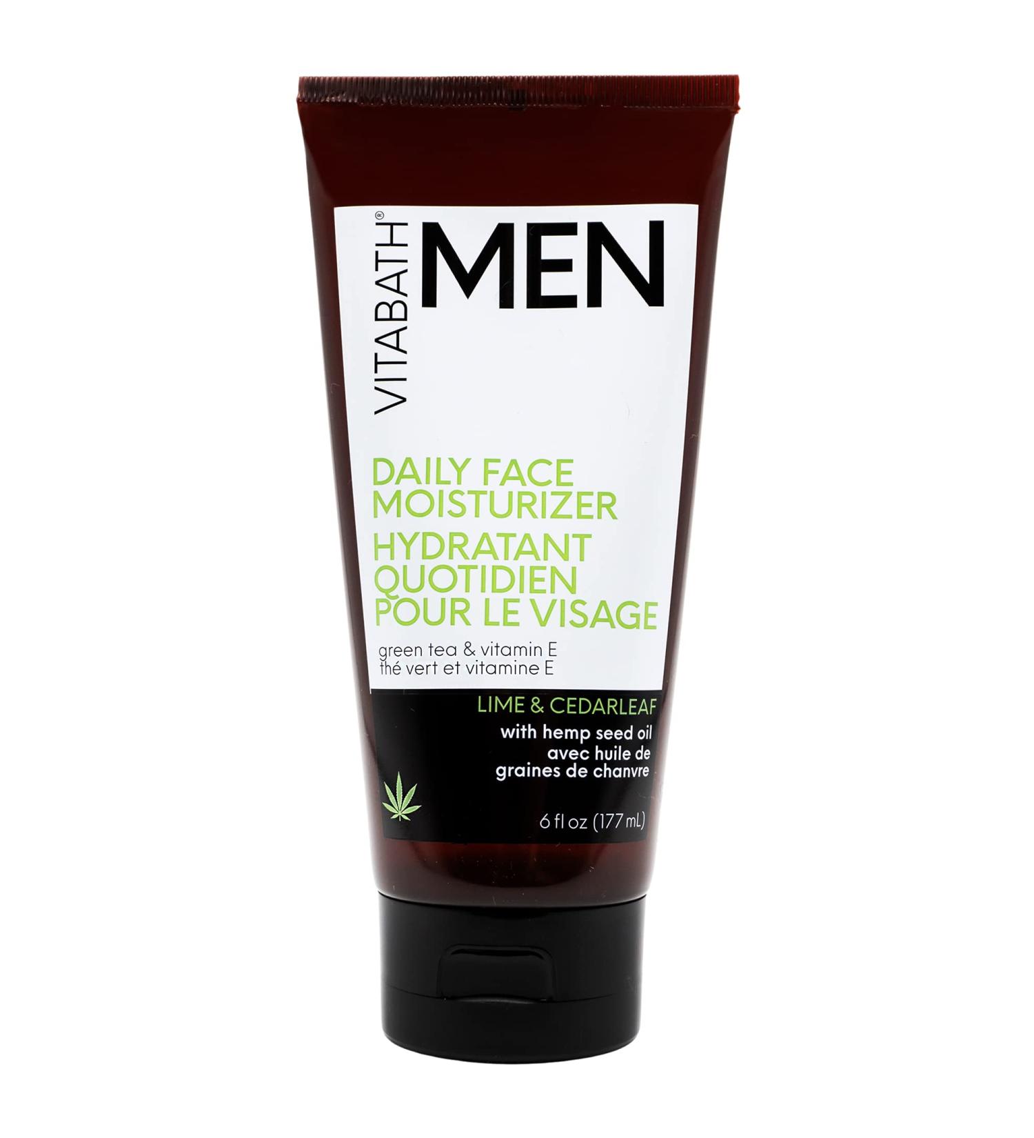 Vitabath Men's Reviving Face Cream - Hydrating Skincare for Dry Skin Reduces Wrinkles & Fine Lines - Lime & Cedarleaf - 6 fl oz - Buy Online on GoSupps.com