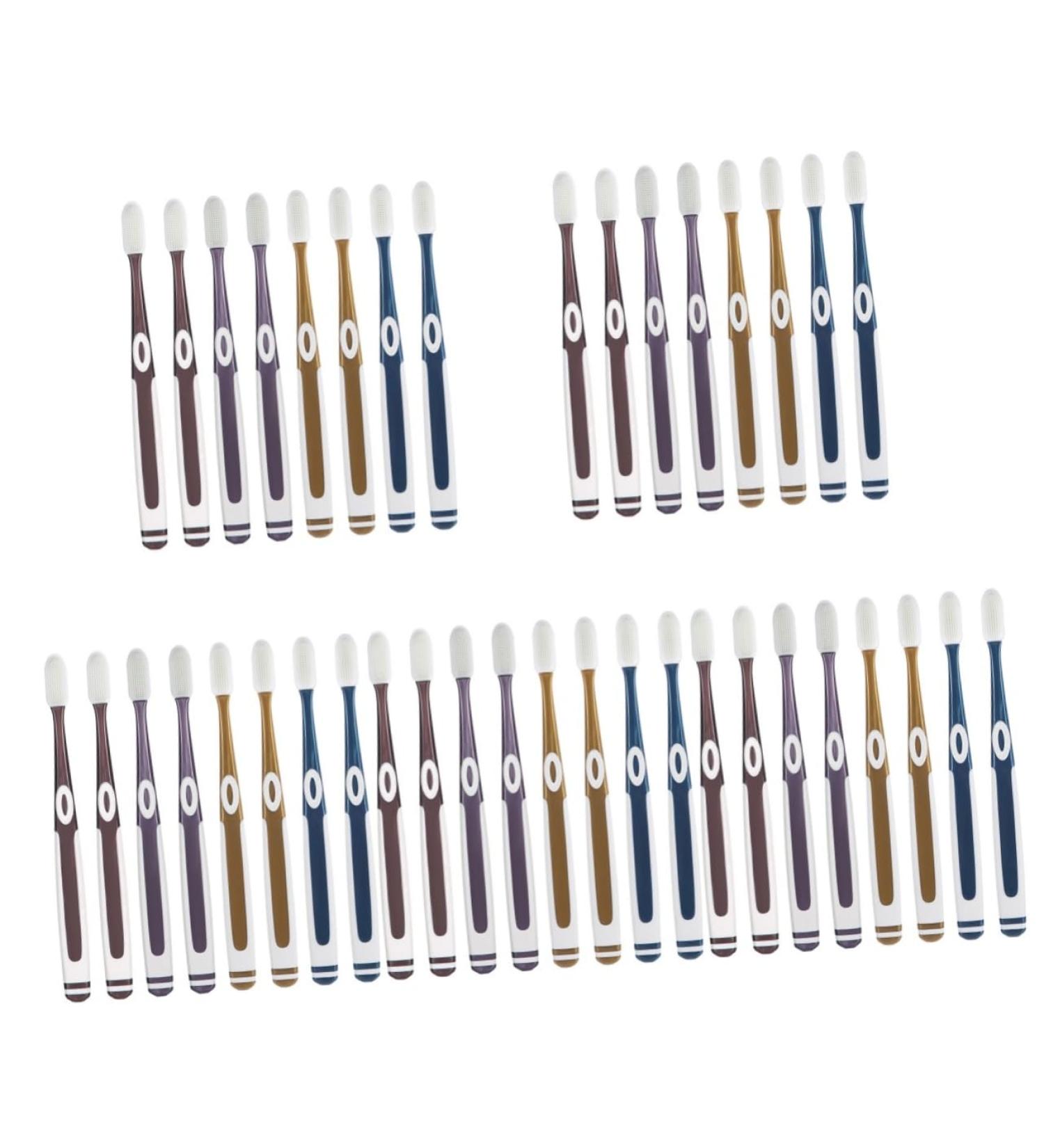 Minkissy 40 STK Nano Toothbrush Set - Japanese Soft Travel Toothbrushes for Adults | Premium Tooth Hygiene with Micro Bristles - Buy Online on GoSupps.com