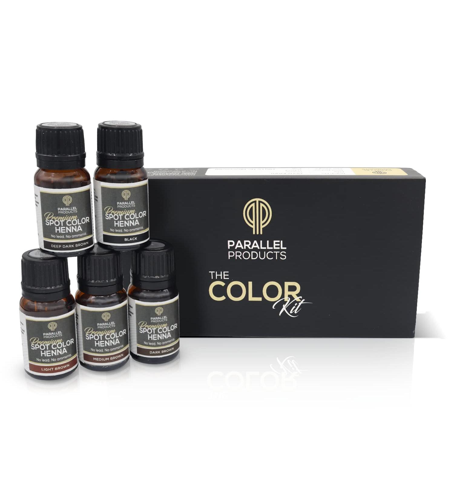 Spot Color Henna Hair Dye Kit - Professional Tinting Palette for Grey Hair Cover & Root Touch Up - 3g Mini-Collection - 5 Count Pack - Buy Online on GoSupps.com
