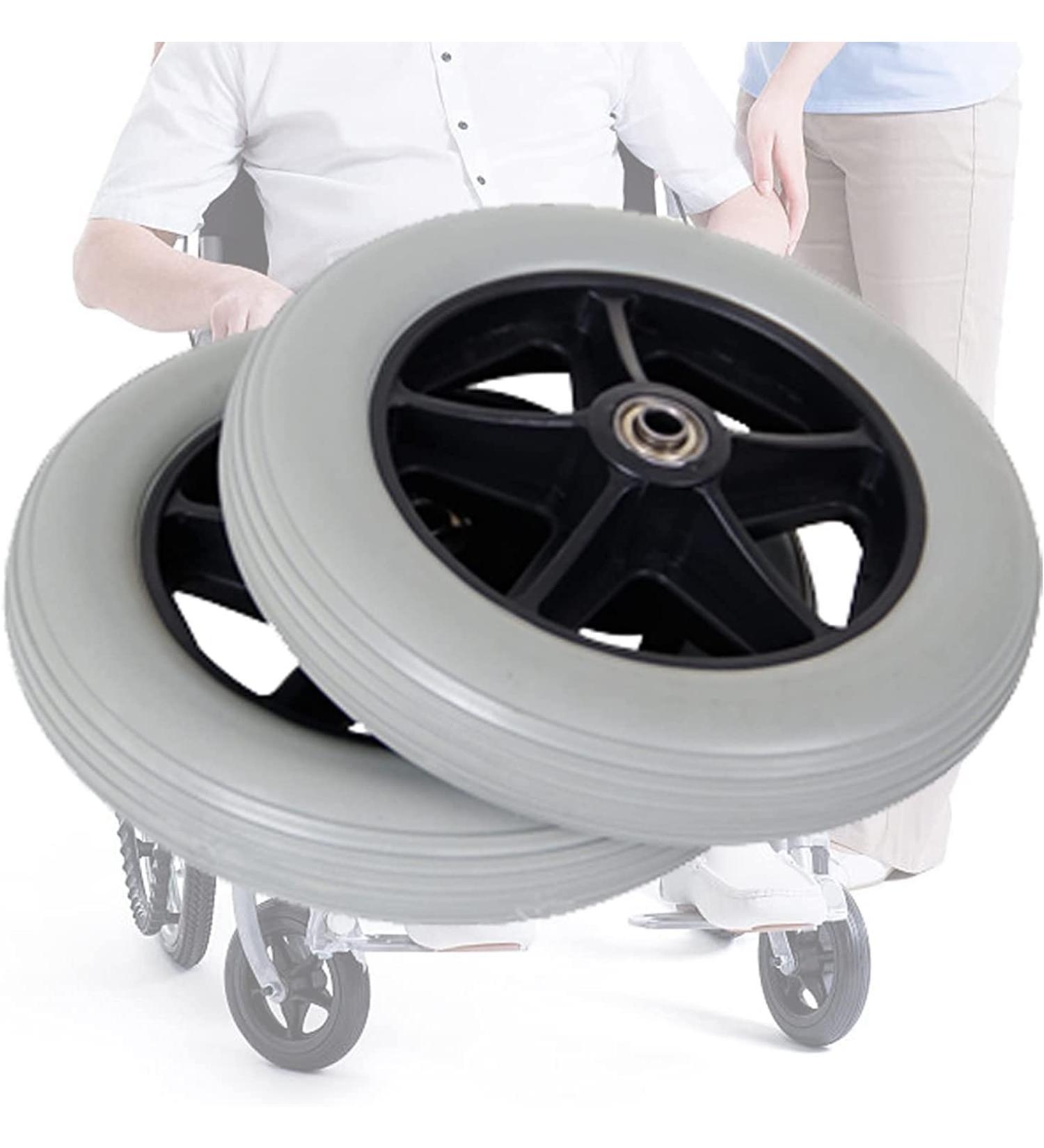 6 Inch/7 Inch /8 Inch Wheel Replacement Wheelchair Front Wheels Rollator Universal Wheels Walker Anti Slip Replacement Casters Rollers Accessory for Wheelchairs Rollators Grey 6in Grey 7in - Buy Online on GoSupps.com