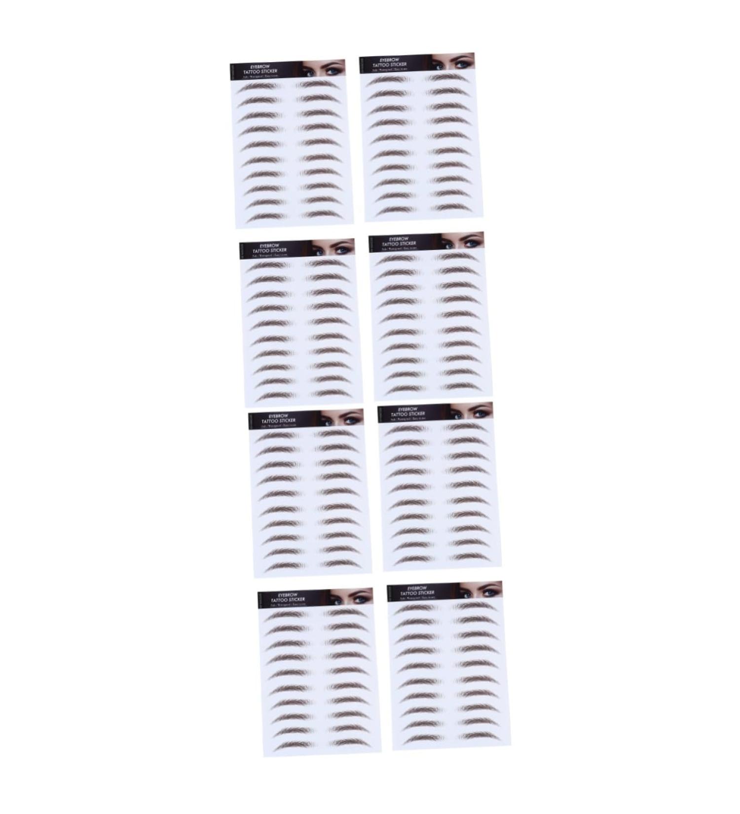 FOMIYES 8 Pcs Eyebrow Stickers Waterproof Stickers False Eyebrows Cosmetics 6d Hair-like Eyebrows Stickers - Buy Online on GoSupps.com