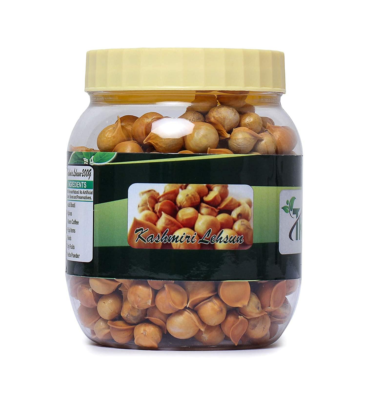 TRH Kashmiri Lehsun Himalayan Single Clove Garlic Kashmiri Lehsun Snow Mountain Garlic Allium sativum - 199gm - Buy Online on GoSupps.com