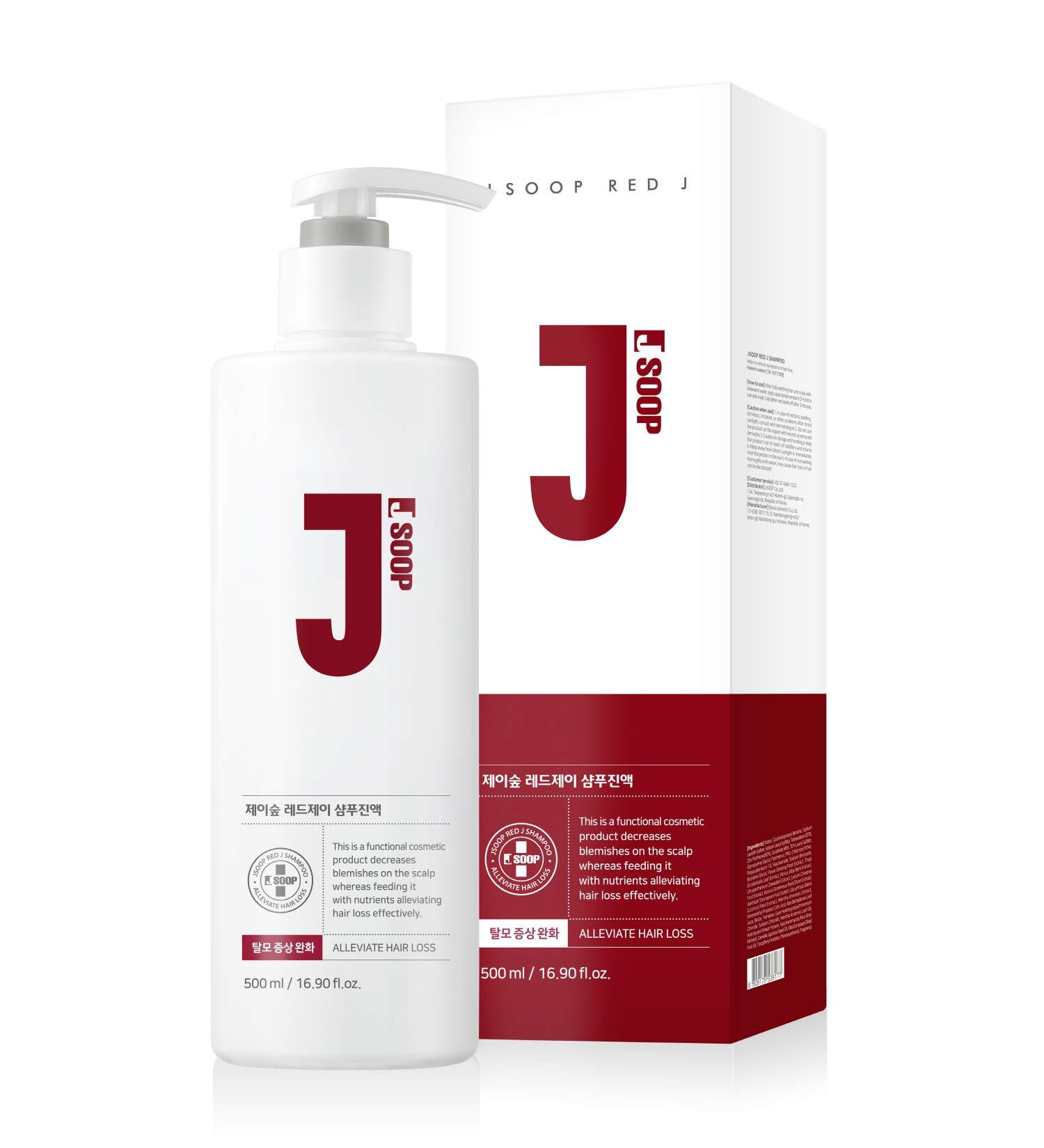 Buy Red J Shampoo 500ml | Anti-Hair Loss Low Irritation & Scalp Redness Relief | International Shipping Available - Buy Online on GoSupps.com