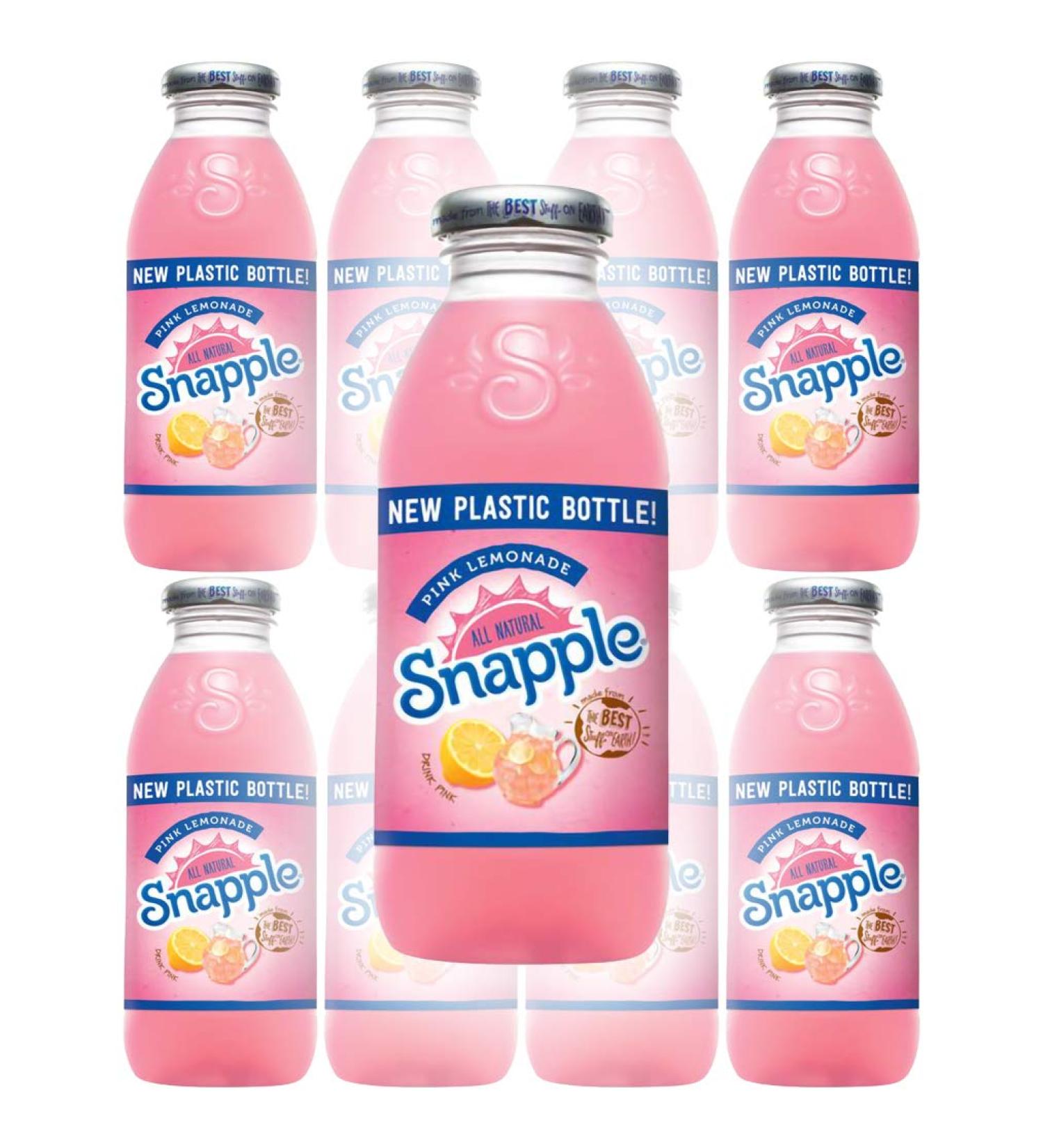 Snapple Pink Lemonade 16 Fl Oz (Pack of 8) - All Natural Refreshing Drink - 128 Fl Oz Total - Buy Online on GoSupps.com