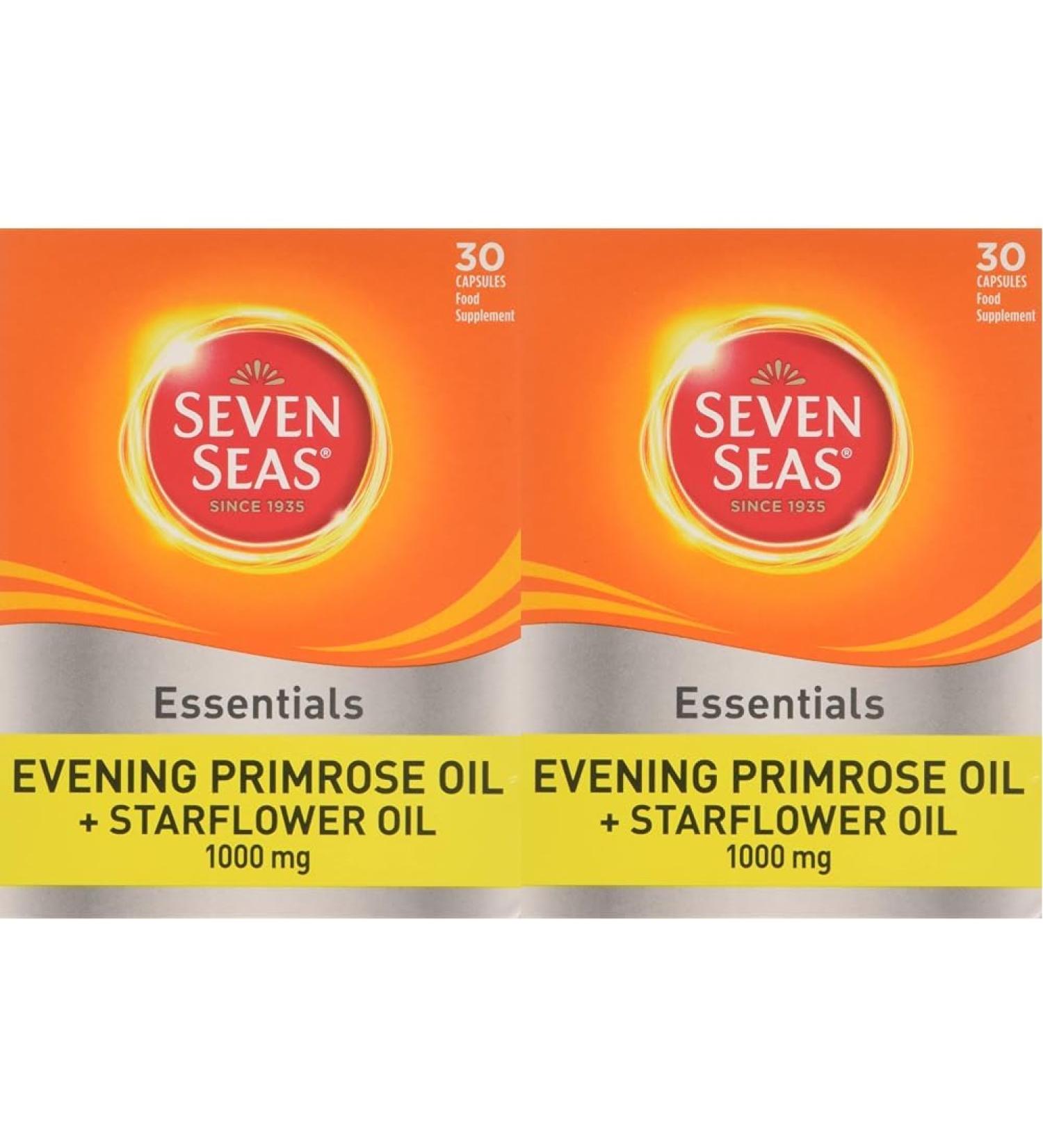 Seven Seas Evening Primrose Oil +1000 mg Starflower Oil Capsules 30 High Strength Tablets from Natural Oils GLA (Omega-6 Fatty Acid) with Vitamin E (Pack of 2) 30 count (Pack of 2) - Buy Online on GoSupps.com