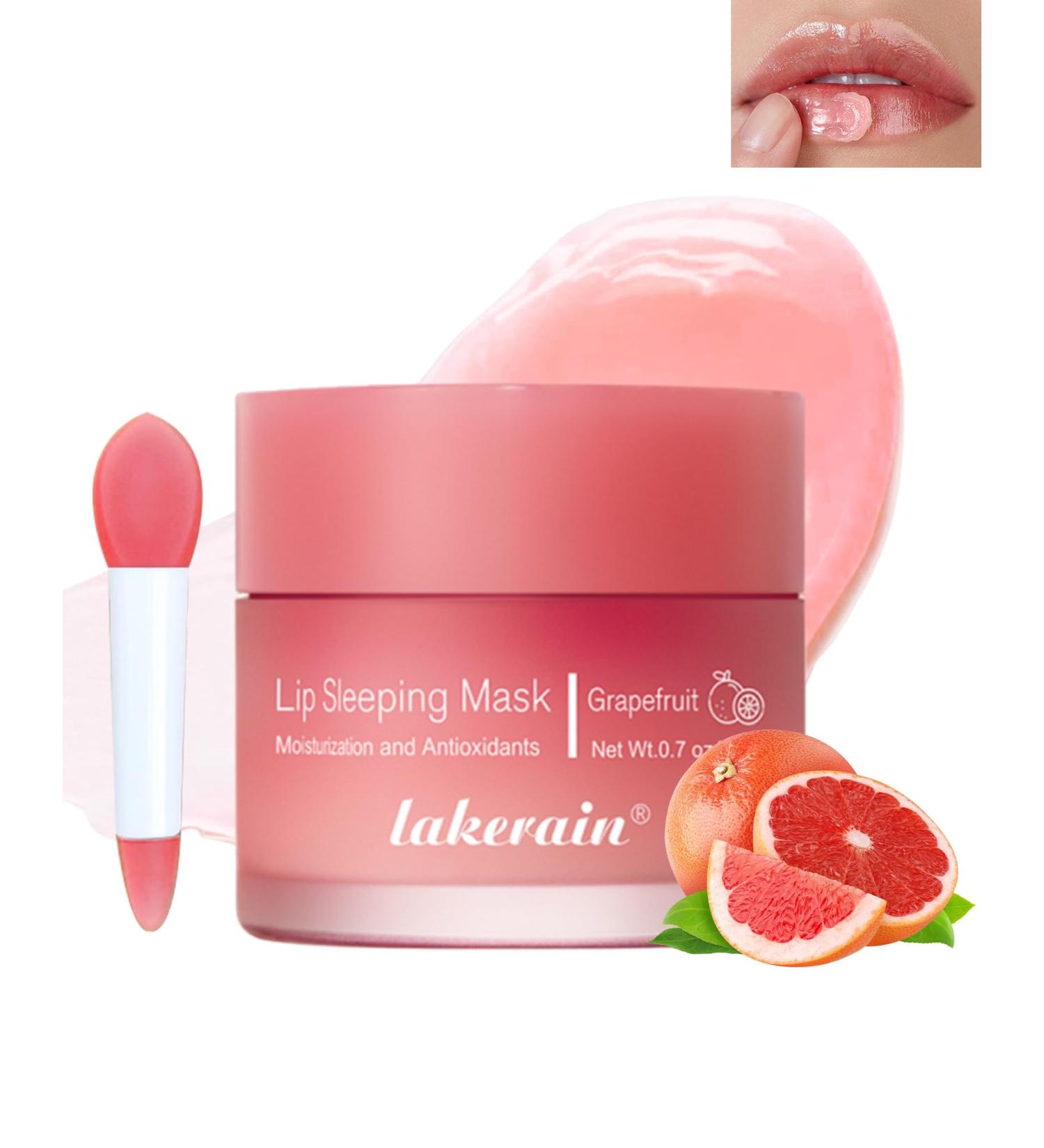Sleeping Lip Mask Moisturising Lip Mask Overnight Ultra Nourishing Lip Sleeping Mask with Wall Hydrating & Lip Care Treatment Repairs for Women with Dry and Wrinkle Lips-03 3# Grapefruit - Buy Online on GoSupps.com
