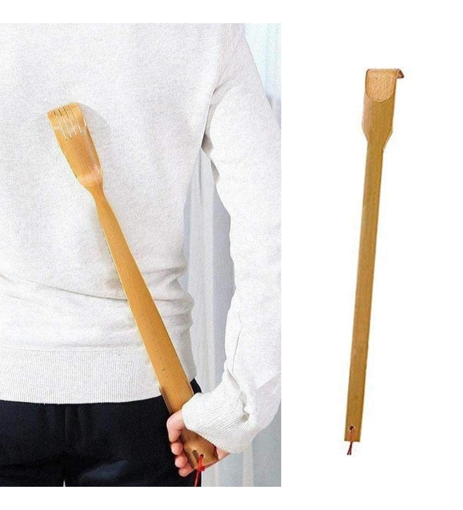 Bamboo Massager Back Scratcher - Durable Wooden Anti-Scratch Health Massage Tool for Ultimate Relaxation - Buy Online on GoSupps.com
