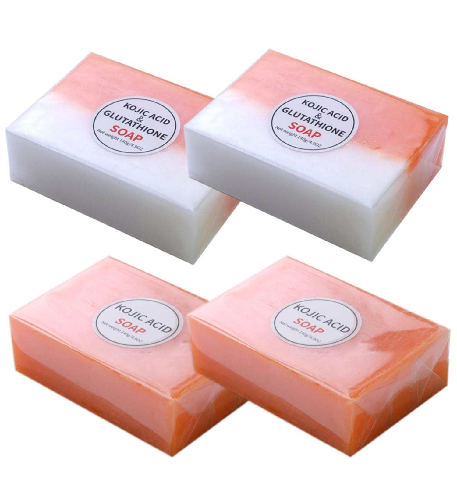 NIDONE 2pcs Kojic Acid Soap Skin Whitening Rich Foams 140g Kojic Soap Natural Organic MultiUsage Kojic Acid Soap for Facial Back Legs Body - Buy Online on GoSupps.com