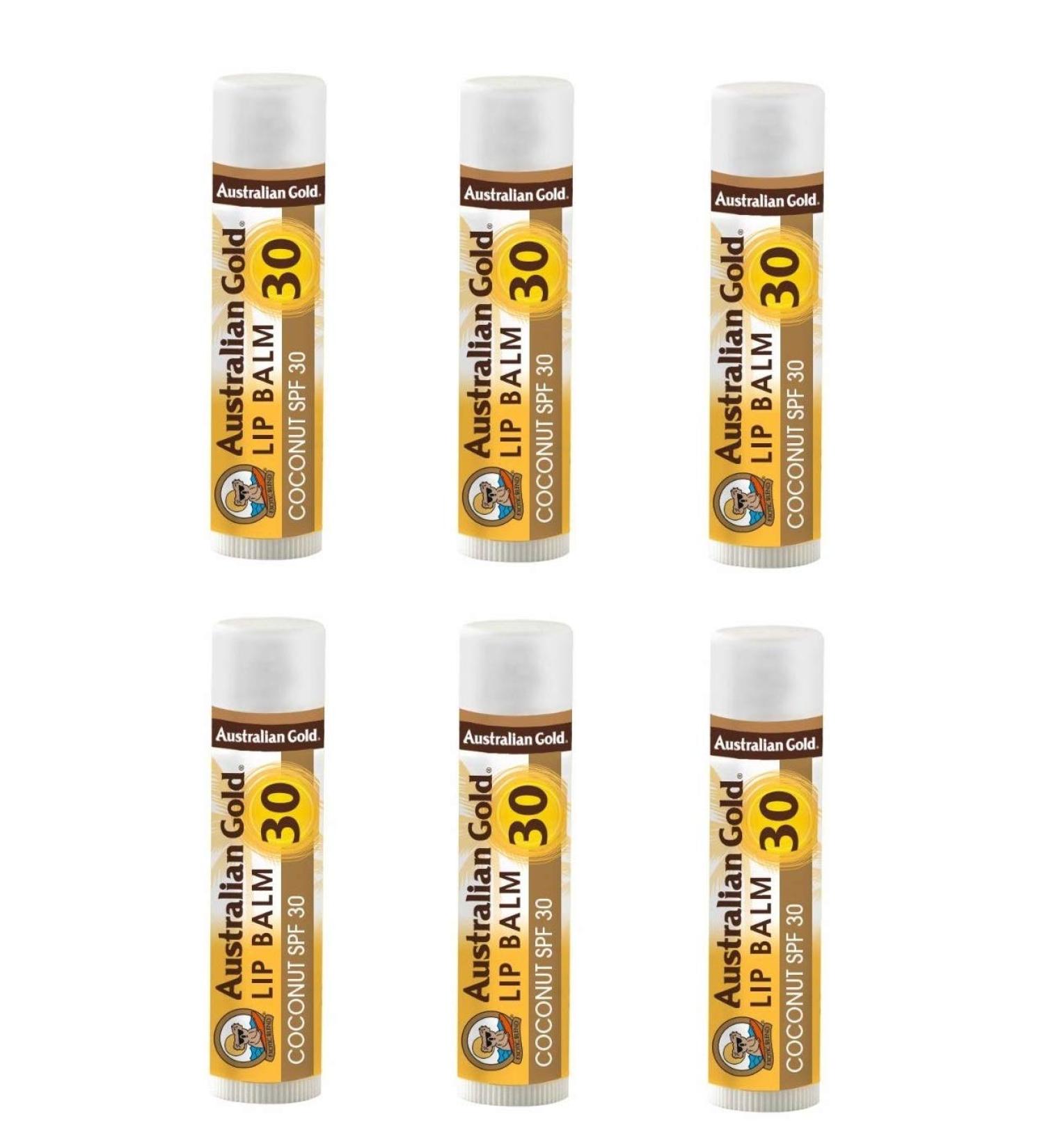 Coconut Lip Balm Spf30 Lip Balm .15 Oz. (6 Pack)