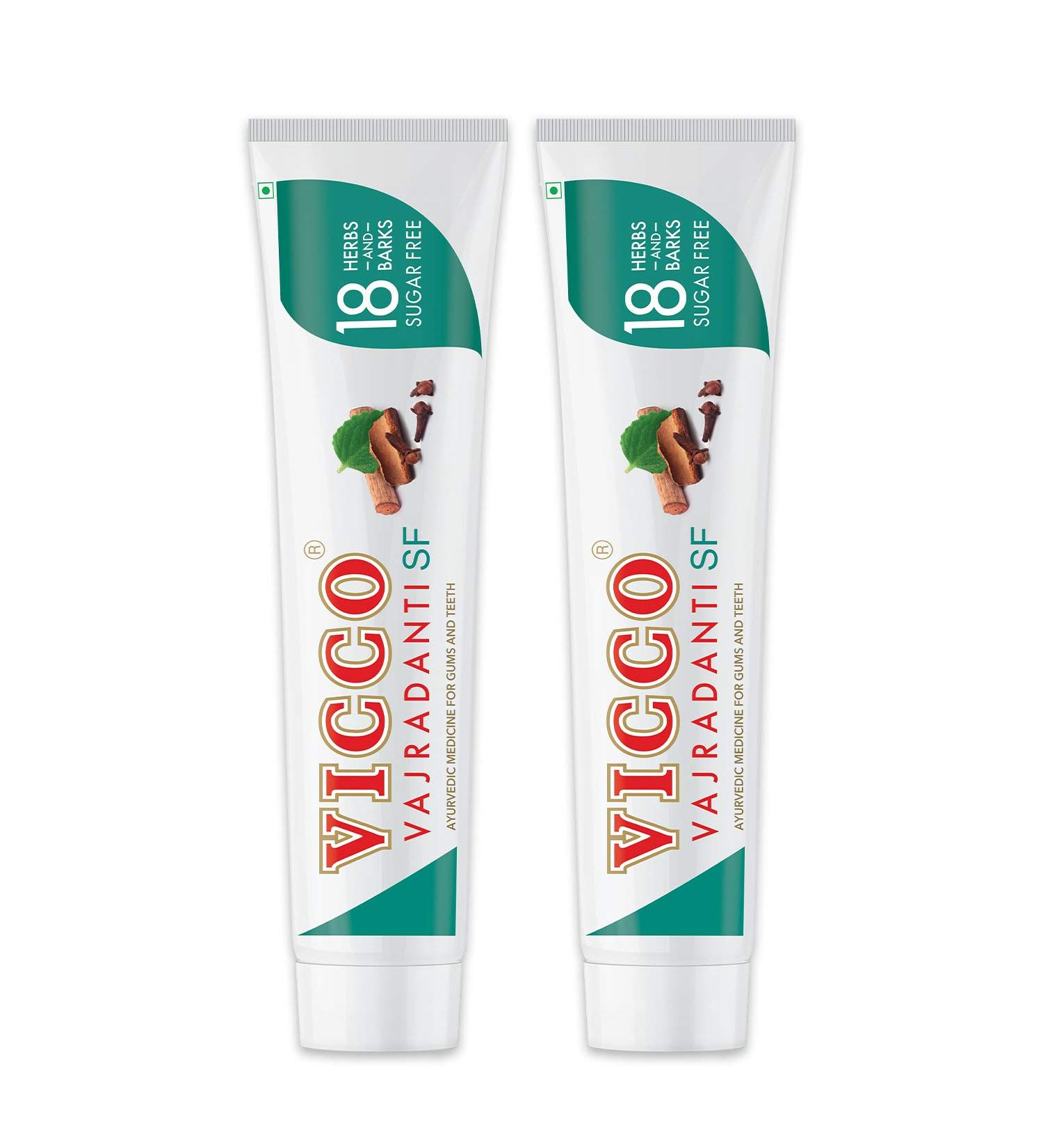 Buy Vicco Vajradanti SF (Sugar Free) Paste 160g - Pack of 2 | Premium Dental Care for Fresh Breath | International Shipping Available - Buy Online on GoSupps.com