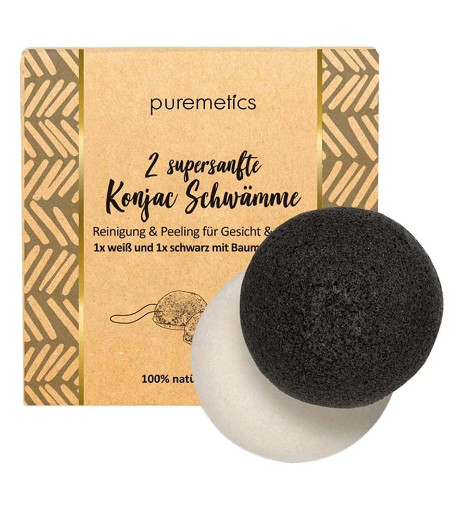 Puremetics Konjac sponges super soft 1x2pcs.