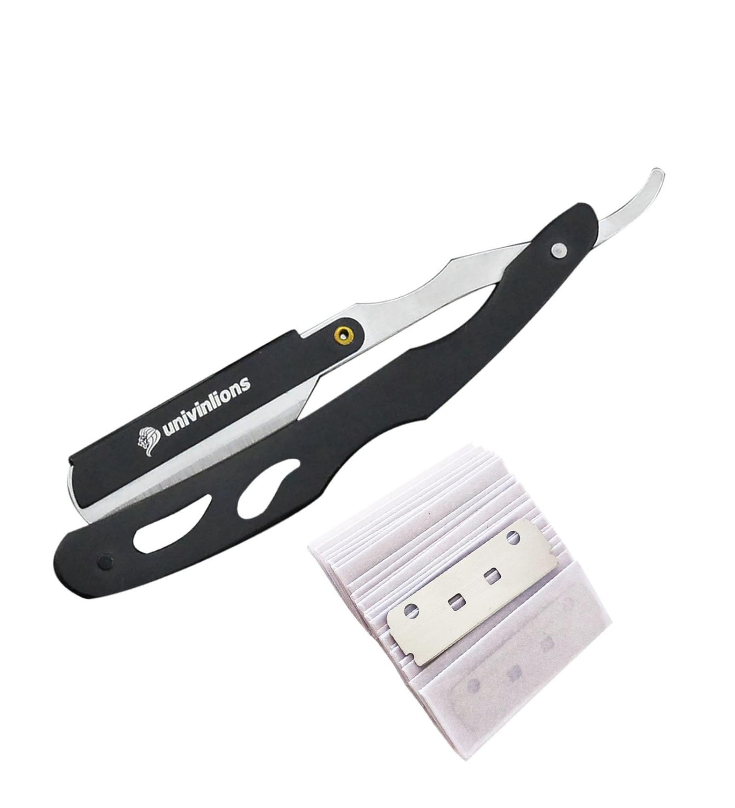 Professional Hair Removal Kit: Stainless Steel Shaving Razor + 25 Blades - Barber Tools for Precision Grooming - Buy Online on GoSupps.com