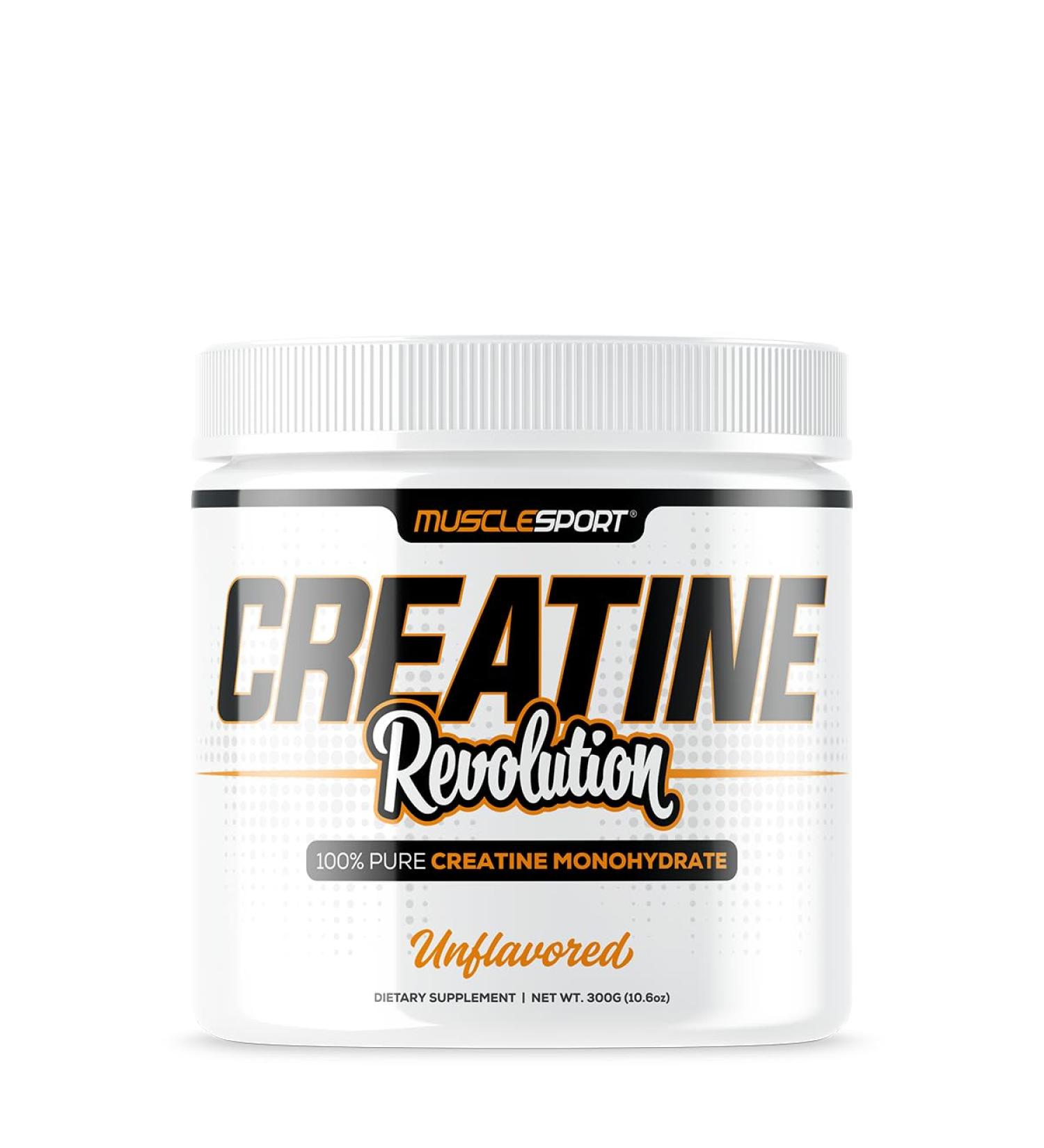 Musclesport Creatine Monohydrate Powder - Micronized Unflavored - 300g for Energy Strength & Endurance | International Shipping Available - Buy Online on GoSupps.com