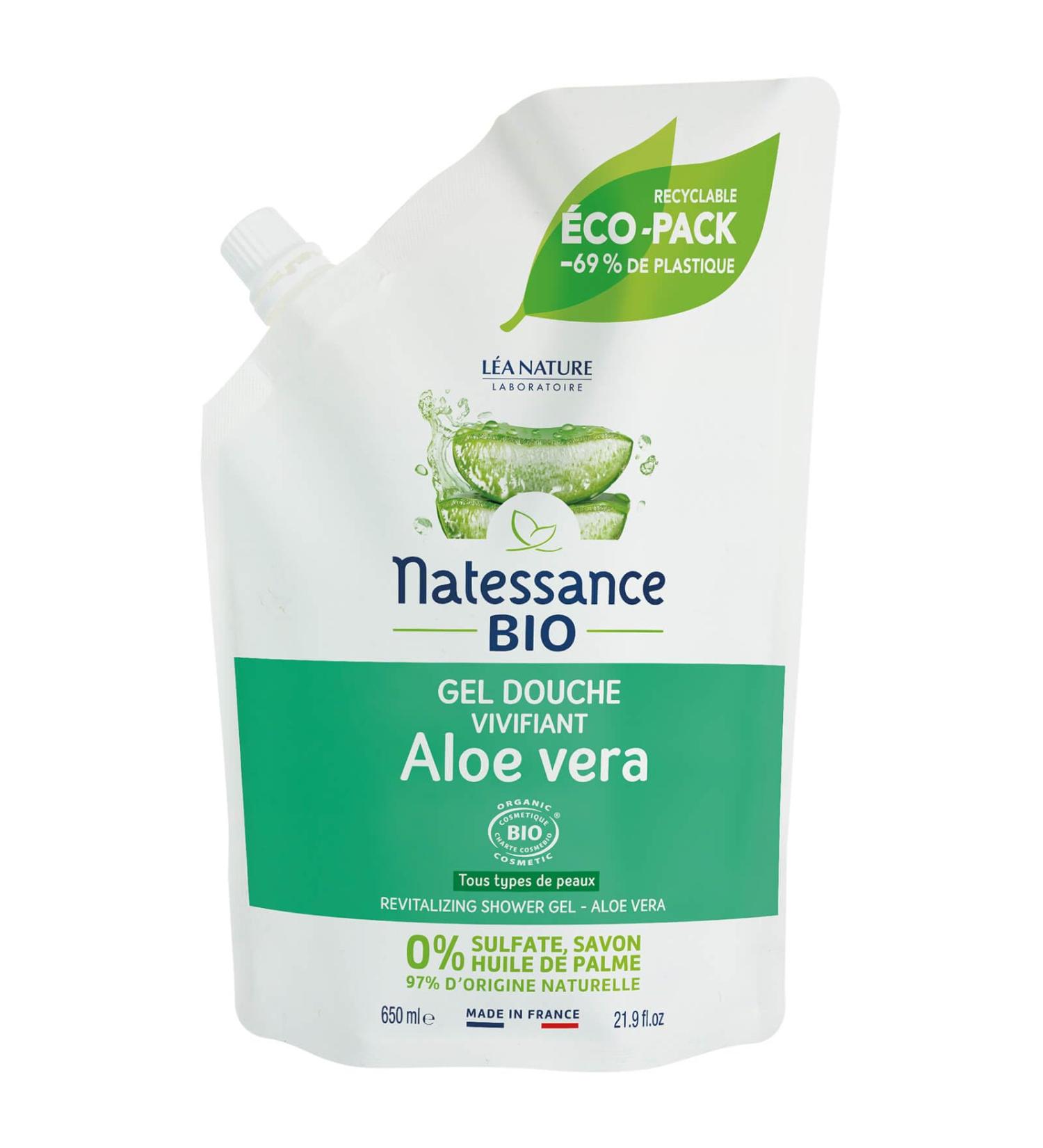 Natessance Organic Revitalizing Aloe Vera Shower Gel Refill 650ml