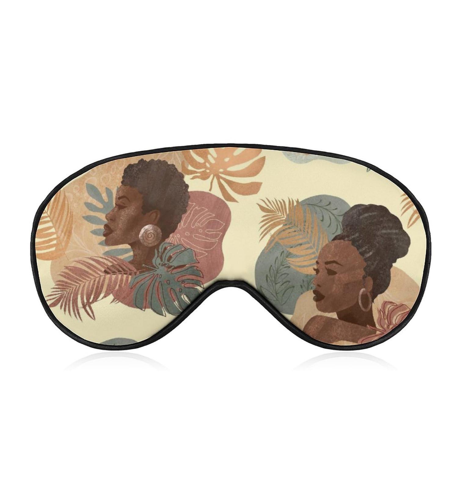 LynaRei Tropical Palm Leaves Sleep Mask for Women - Adjustable Strap Eye Cover for Blocking Out Light - Buy Online on GoSupps.com