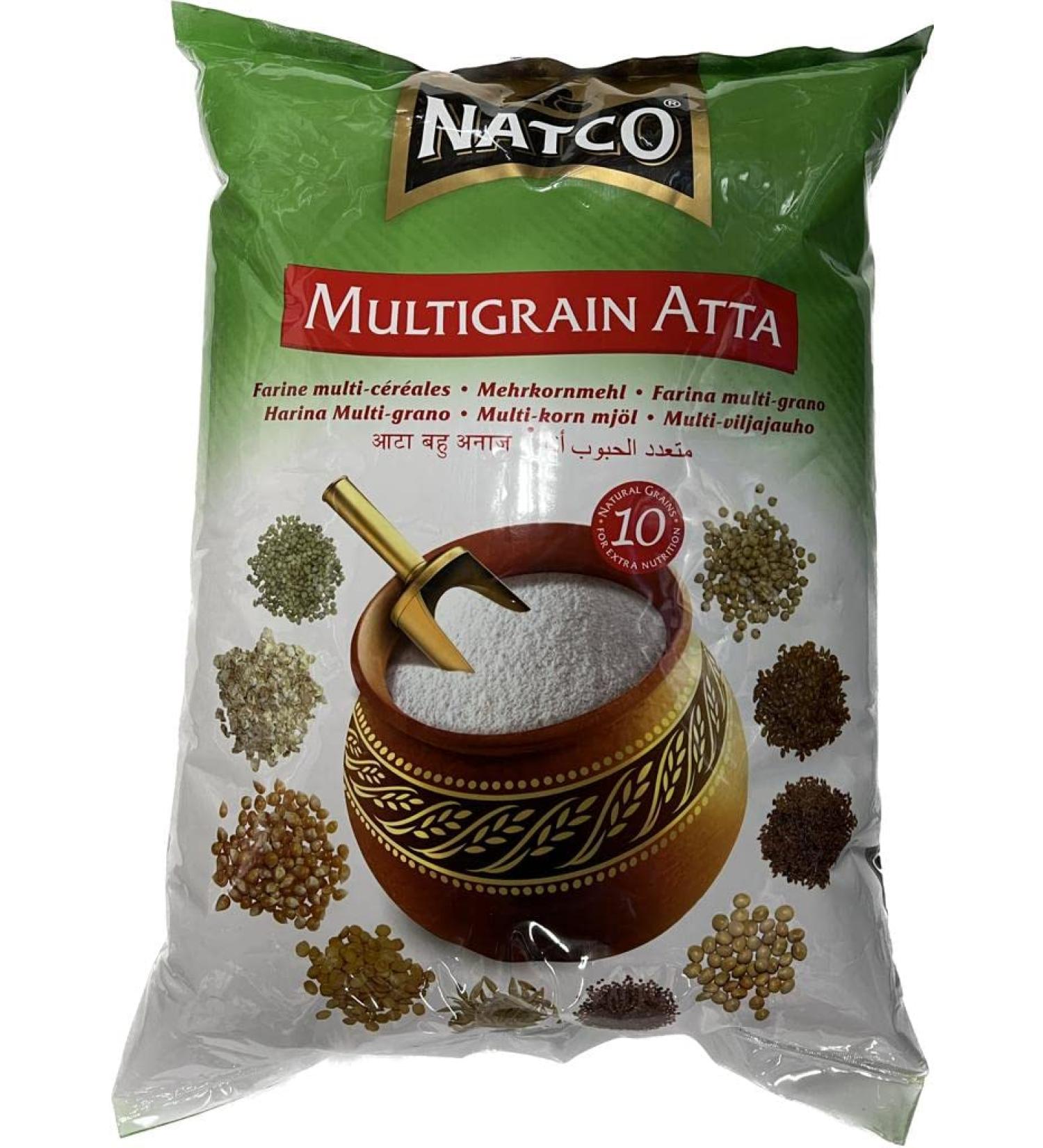 veenas Natco Multigrain Atta 10KG | Nutritious and Healthy | 100% Pure and Natural | Supports Immunity | Pure Multigrain Atta | Indian Origin 1 Count (Pack of 1) - Buy Online on GoSupps.com