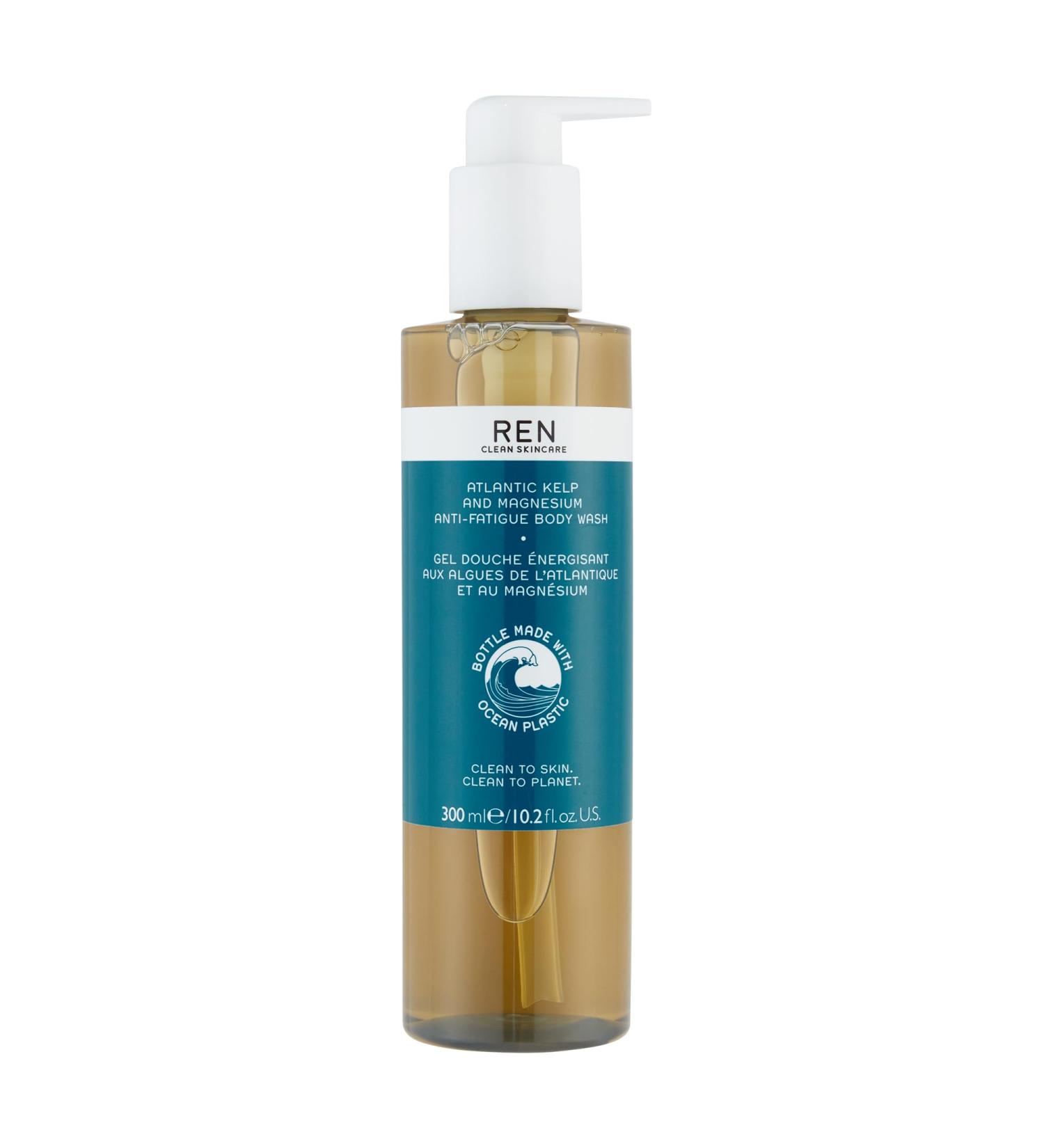 REN Clean Skincare Atlantic Kelp & Magnesium Anti-Fatigue Body Wash | Energizing Vegan Body Wash in Recycled Ocean Plastic | 10.2 Fl Oz - Buy Online on GoSupps.com