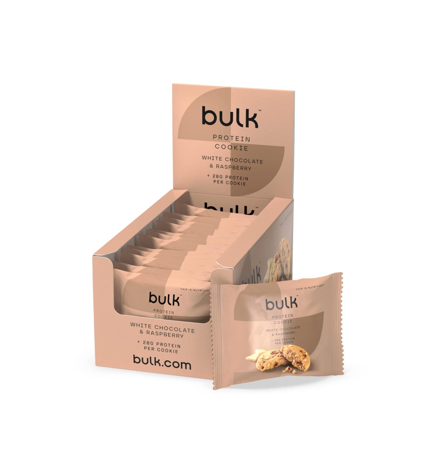 Bulk Protein Cookie Cookies White Chocolate and Raspberry 12 Pack Packaging May Vary White Chocolate & Raspberry
