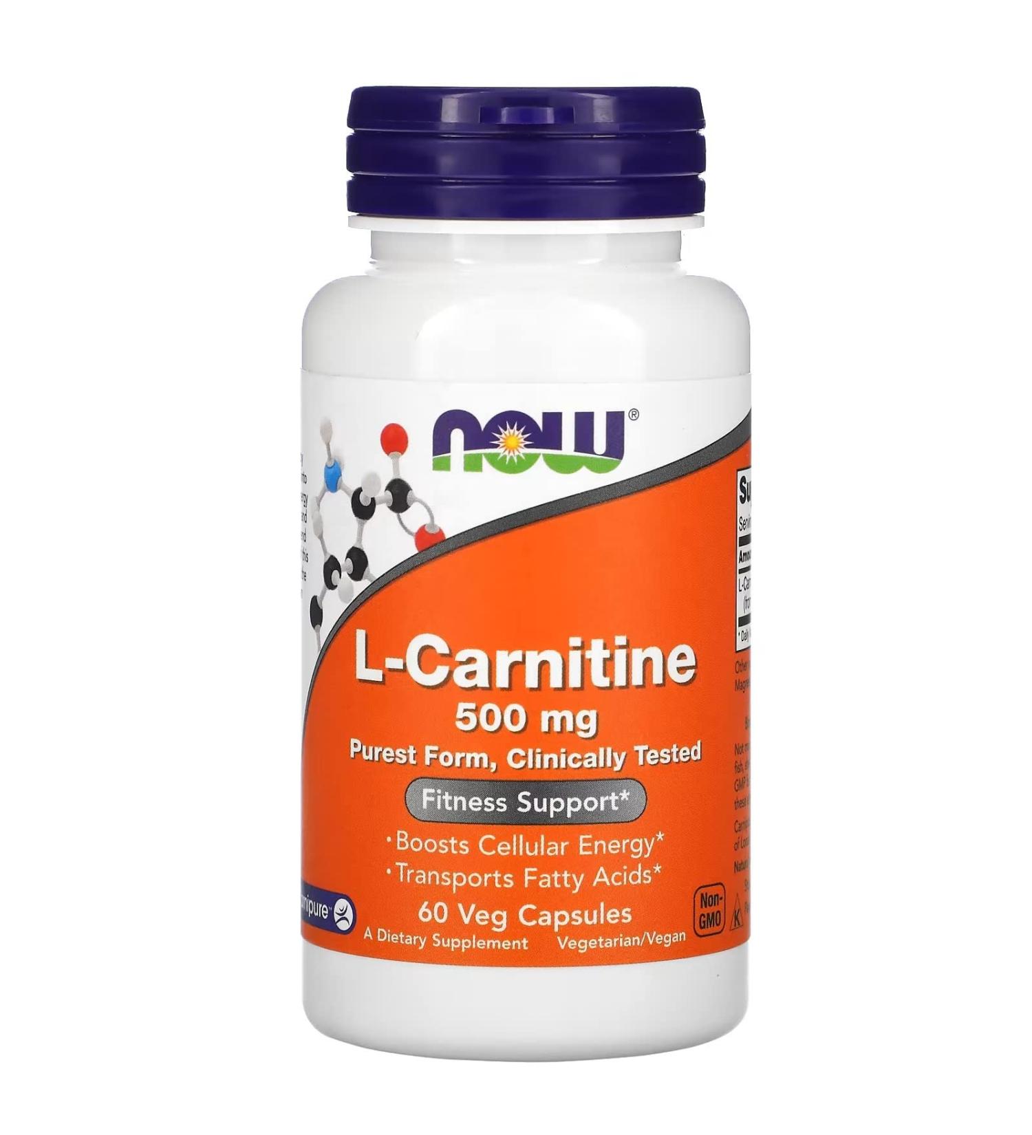 L-Carnitine 500 mg - 60 Capsules | Premium Fat Burner & Energy Booster | Ships Internationally - Buy Online on GoSupps.com