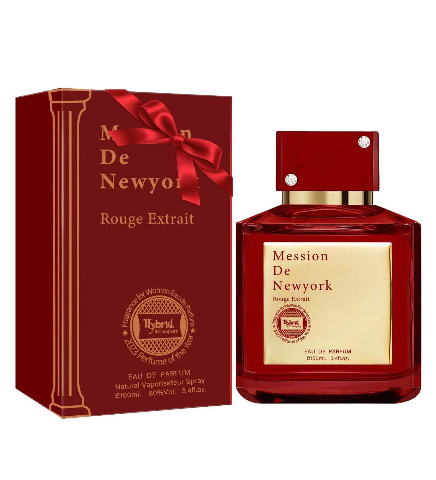 Hybrid & Company Mession De New York Rouge Extrait Eau De Parfum Natural Spray Fresh Floral Scent 3.4 Fl Oz Mession De New York Rouge Extrait 3.4 Fl Oz (Pack of 1)