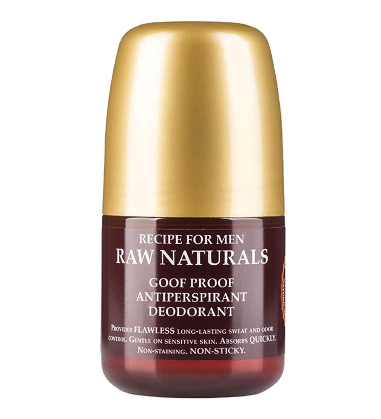 Buy Recipe for Men Raw Naturals Goof Proof Antiperspirant Deodorant | Long Lasting Sweat & Odor Control Quick Absorb Non-Staining Gentle for Sensitive Skin - 60ml - Buy Online on GoSupps.com