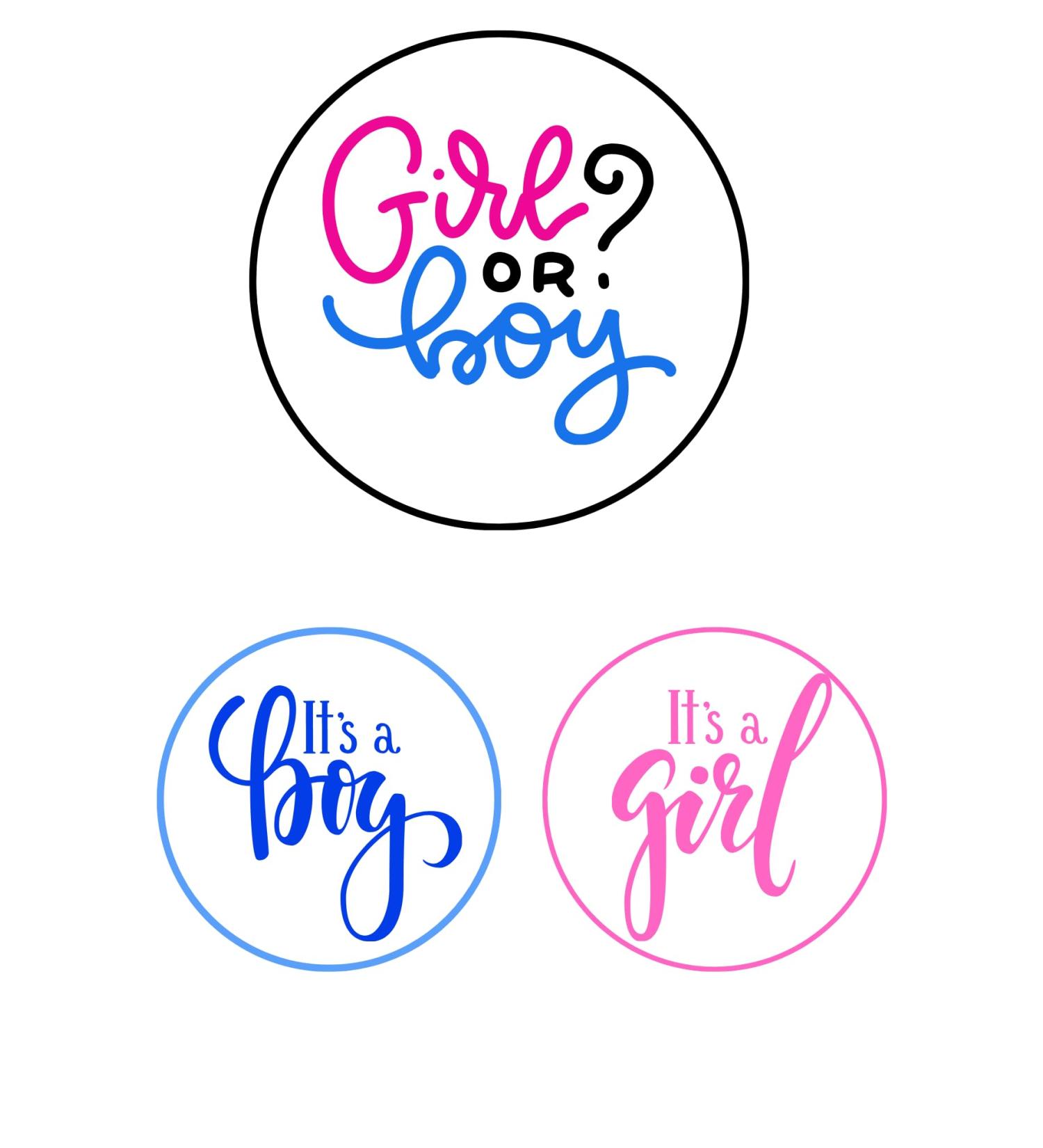 Gender Reveal BURN AWAY CAKE TREND! EDIBLE Cake Toppers 1 x wafer/ 2 x icing 5"/6"/7" (7")