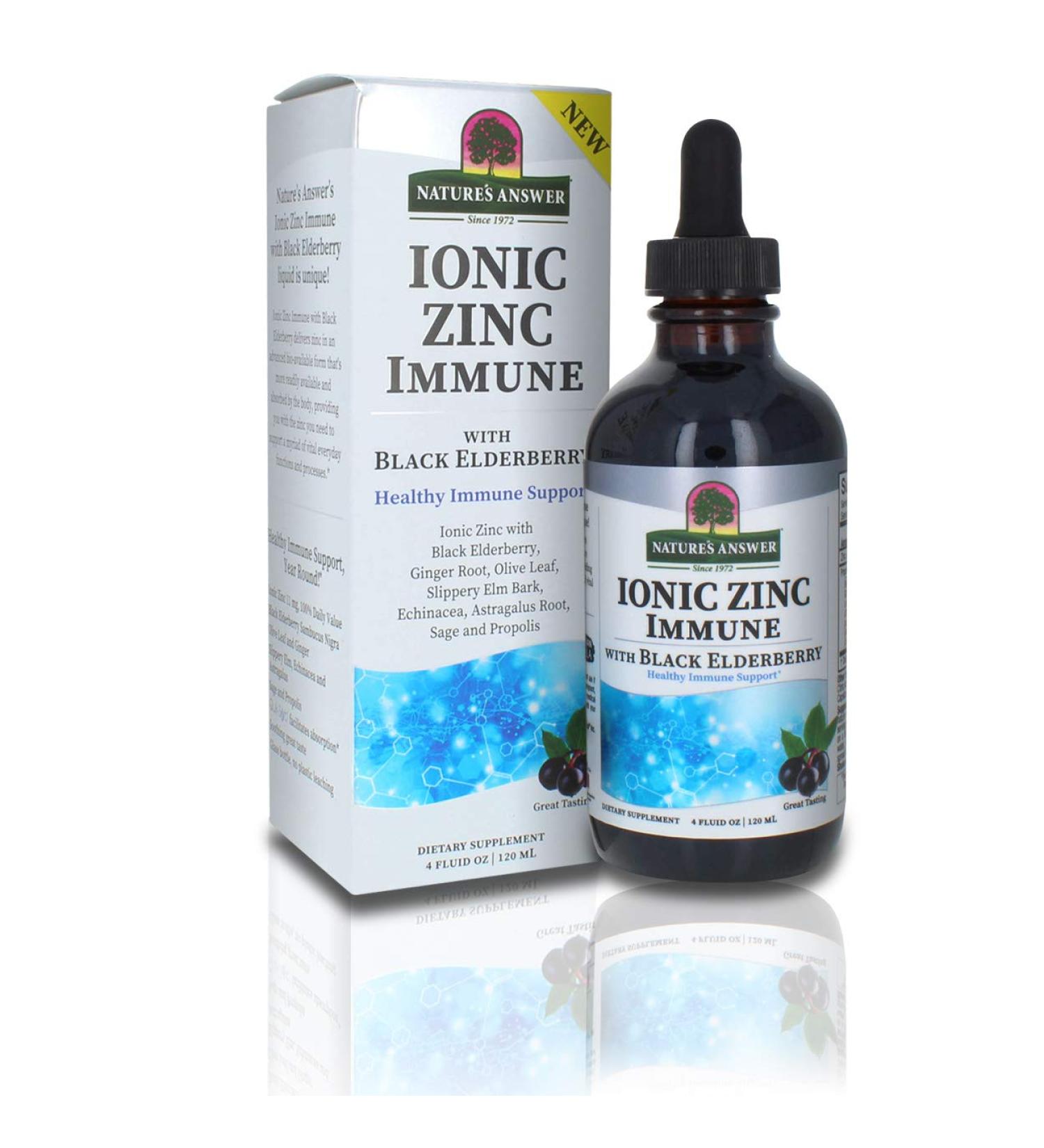 Ionic Zinc & Black Elderberry Immune Support - Nature's Answer 4 fl oz - Buy Online on GoSupps.com