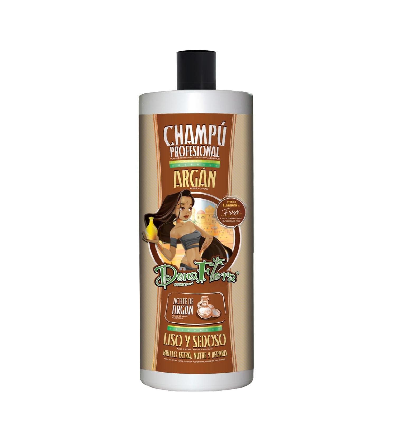 Dona Flora Smooth and silky argan shampoo 1000 ml straight and silky hair