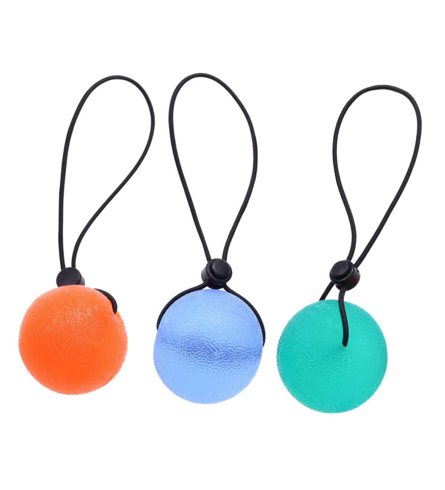 Oatipho Grip Ball Set - 3 Fitness Equipment Squeeze Balls for Hand Therapy Strength Training & Stress Relief - Buy Online on GoSupps.com