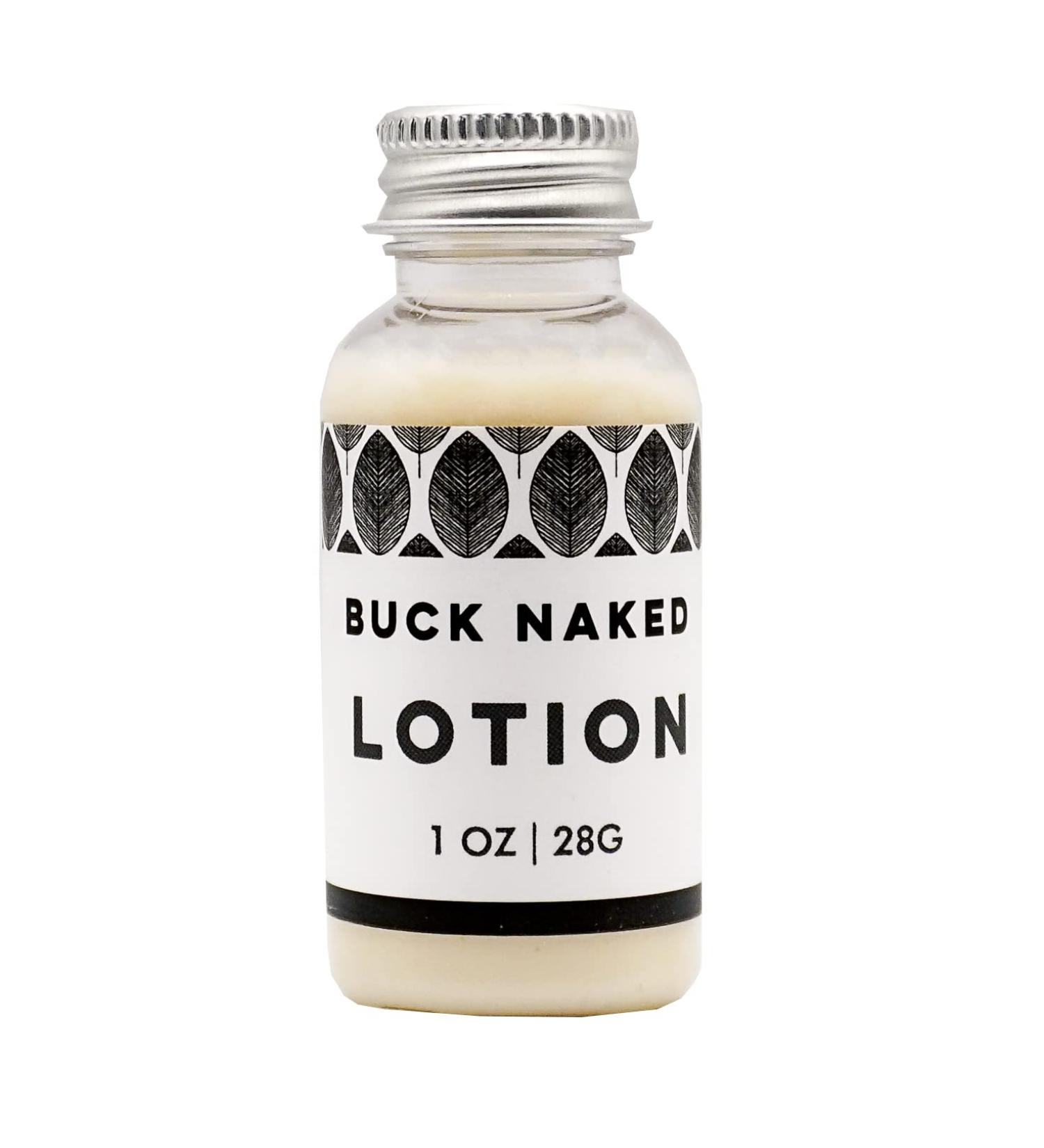 NATURE'S APOTHECARY Buck Naked Unscented Lotion 1oz | Travel Size for Dry Skin | Hypoallergenic All-Natural Handmade in USA | Nourish & Hydrate Silky Skin - Buy Online on GoSupps.com