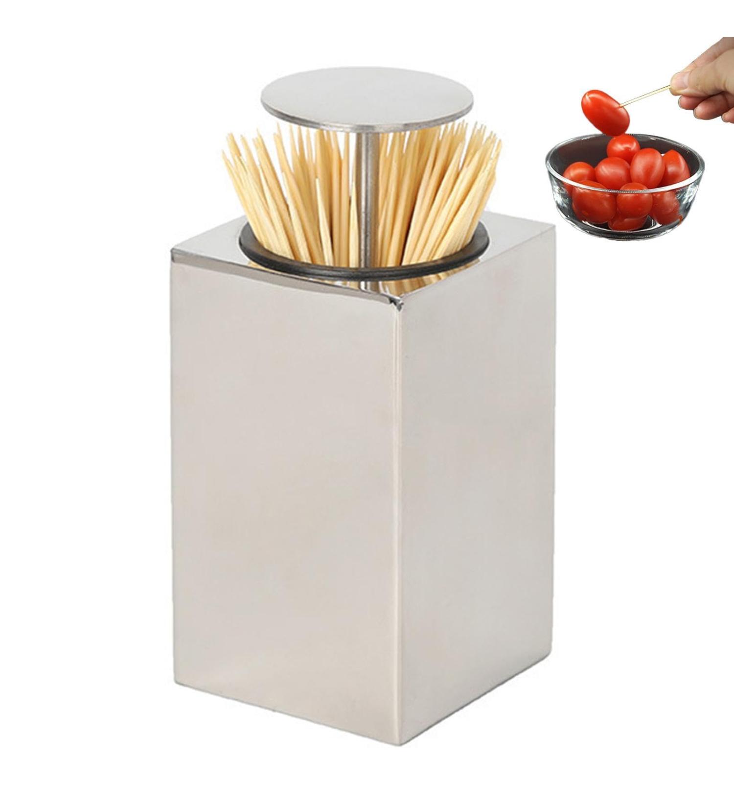 Automatic Toothpick Box | Press Dispenser Holder for Home Bars Cafes & Clubs - Shop Now! - Buy Online on GoSupps.com