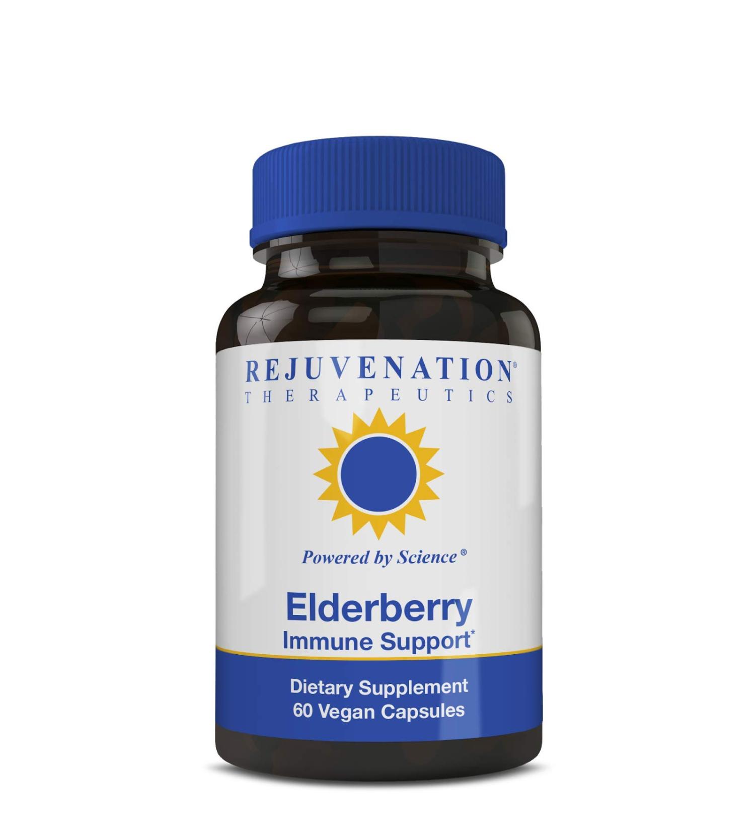 Rejuvenation Therapeutics Elderberry - Elderberry Capsules for Immune Support -Elderberry Cold Fighter - Buy Online on GoSupps.com
